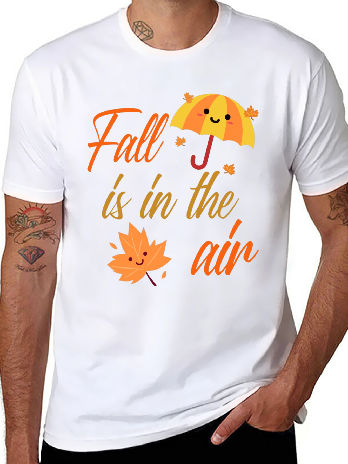 Black Fall is in the Air Graphic T-Shirt view 8