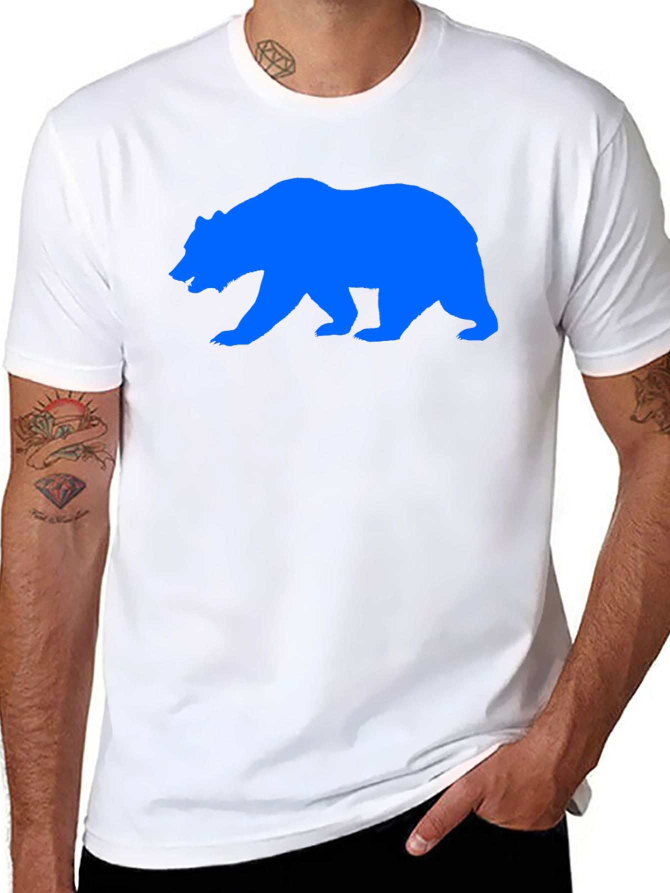 Black Bear Graphic Print Black T-Shirt view 8