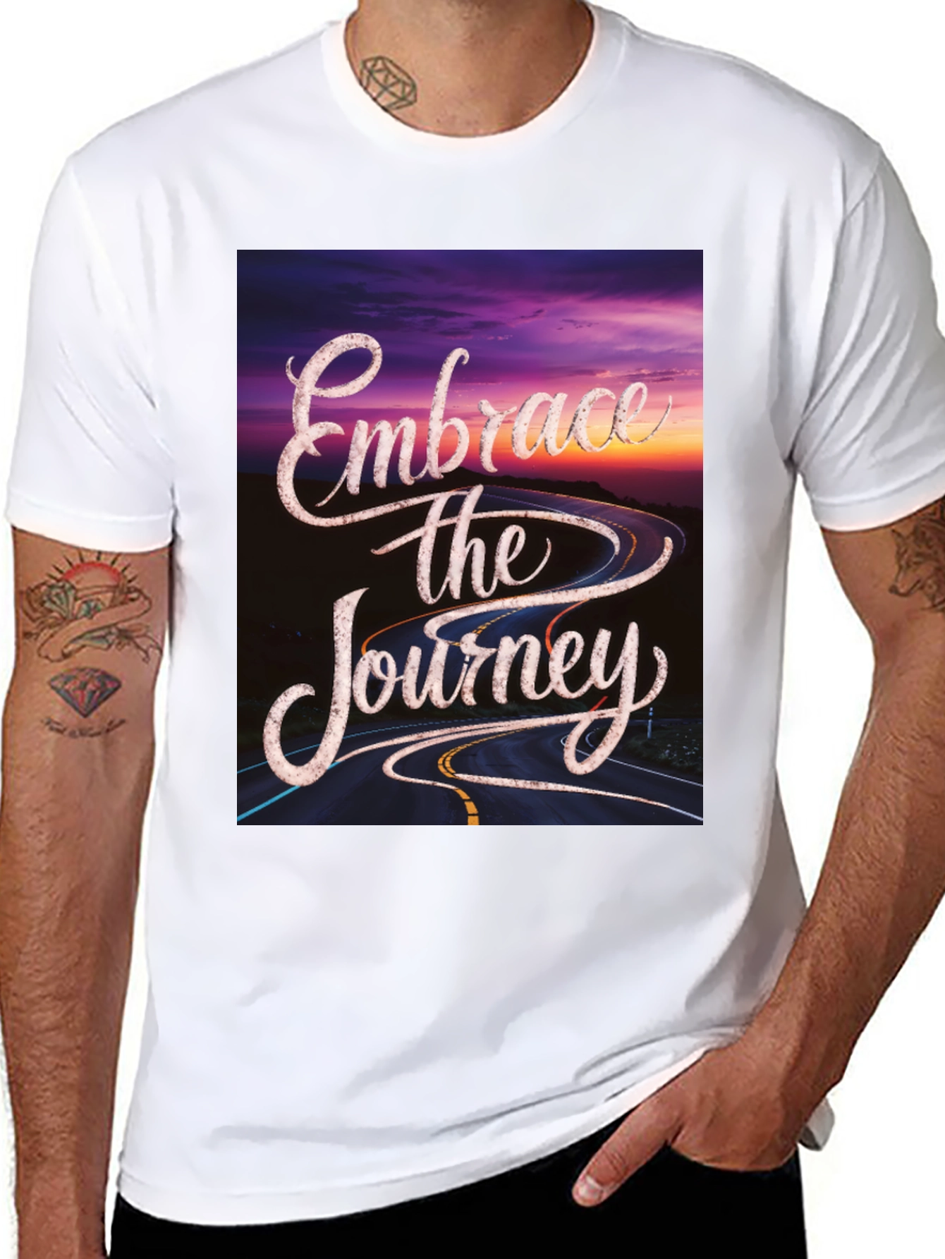 Black Embrace the Journey Graphic Tee view 8