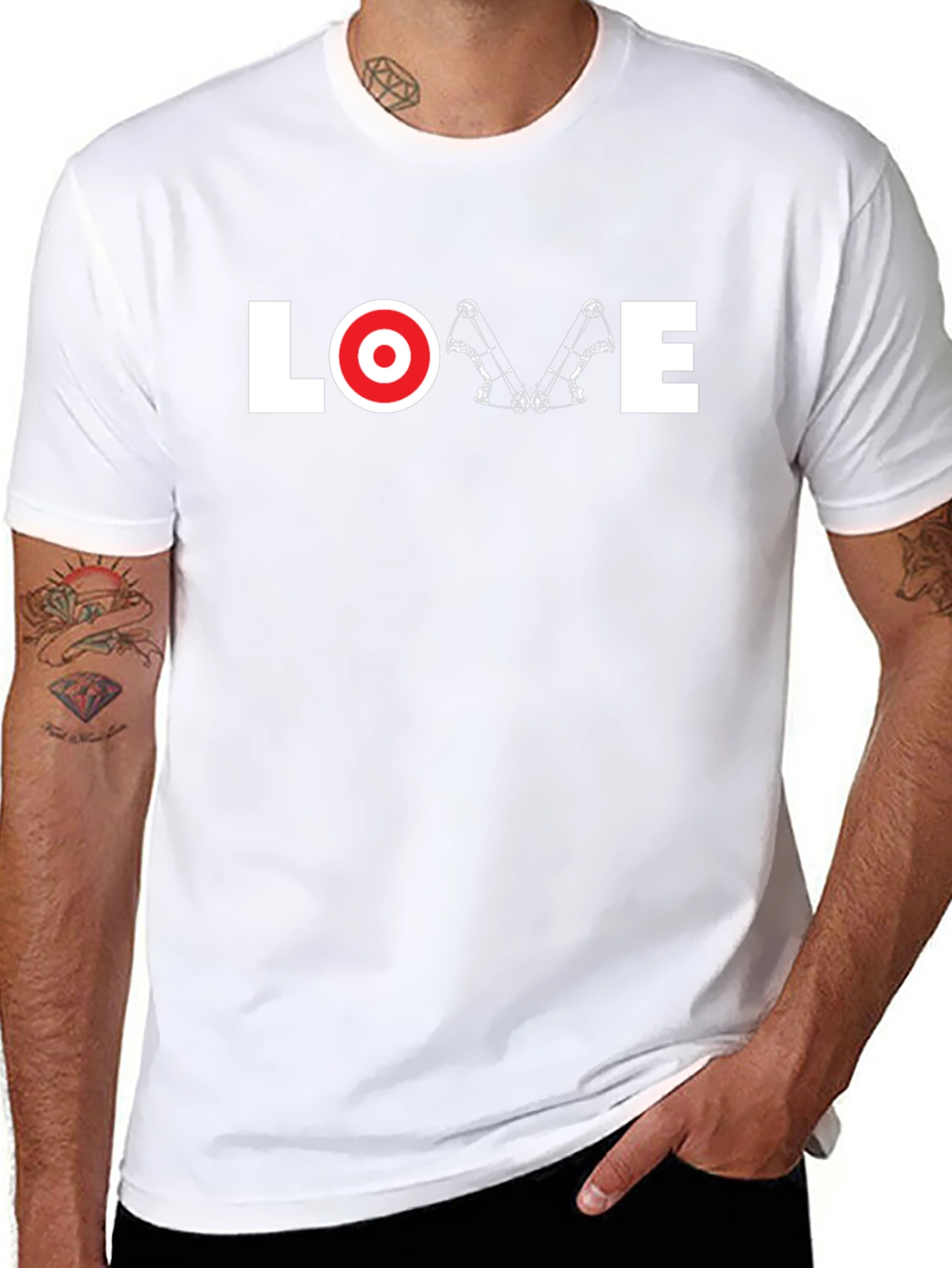 Black Love Archery T-Shirt - Black Graphic Tee view 8