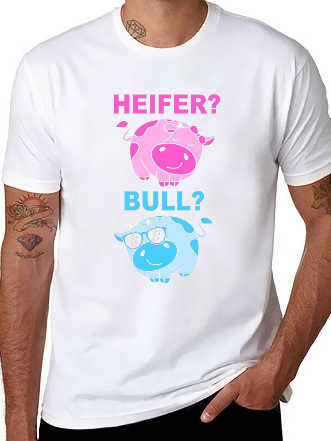 Black Heifer or Bull? Graphic T-Shirt view 8