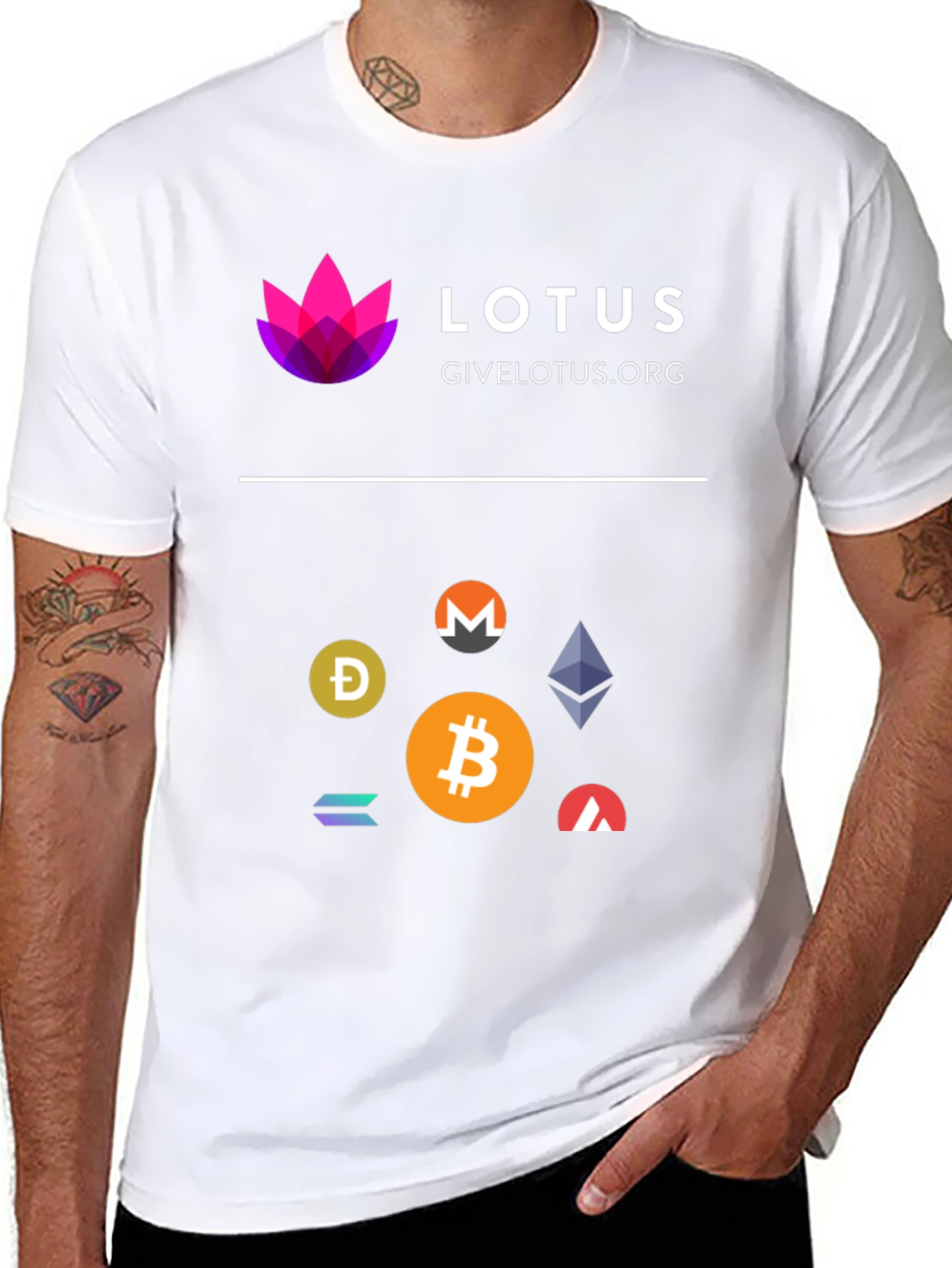 Black Lotus Cryptocurrency T-Shirt - Black Cotton Blend view 8