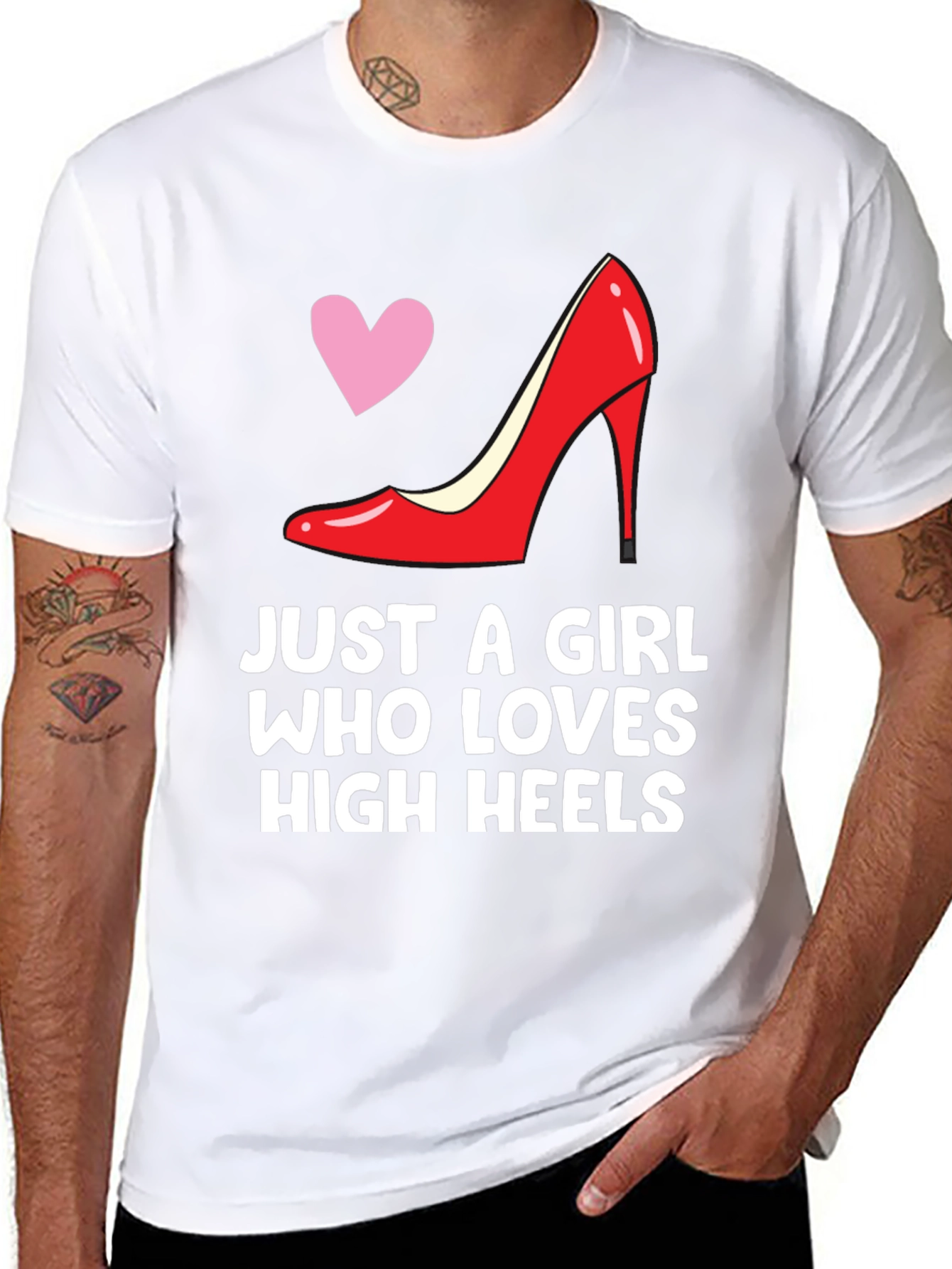 Black High Heels Lover T-Shirt - Stylish Design view 8