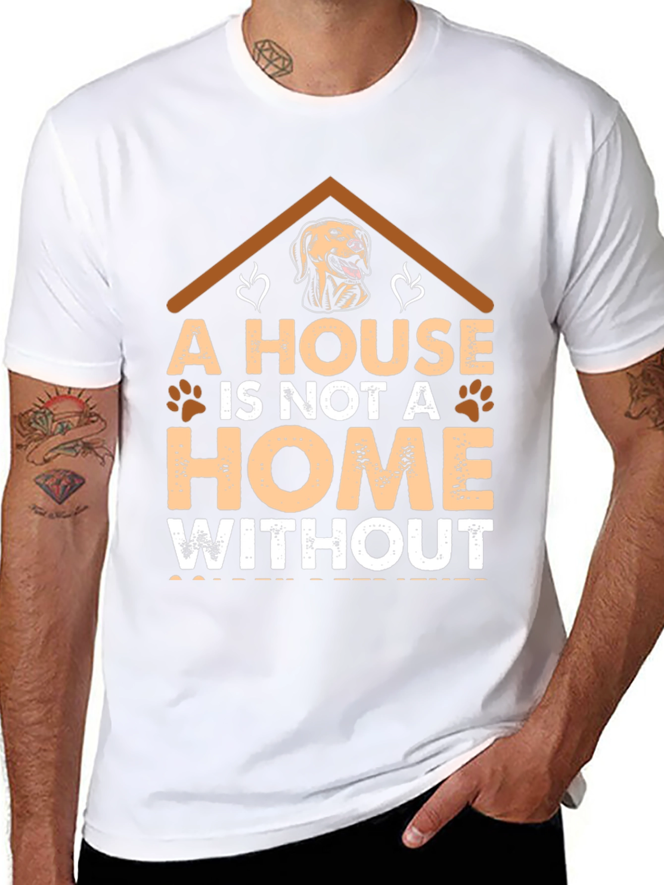 Black Dog Lover T-Shirt: "A House Is Not A Home" view 8