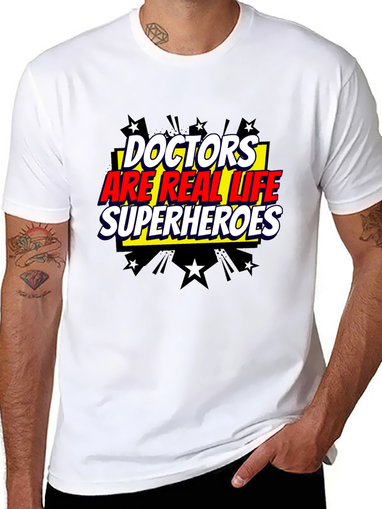 Black Doctors Are Real Life Superheroes T-Shirt view 8