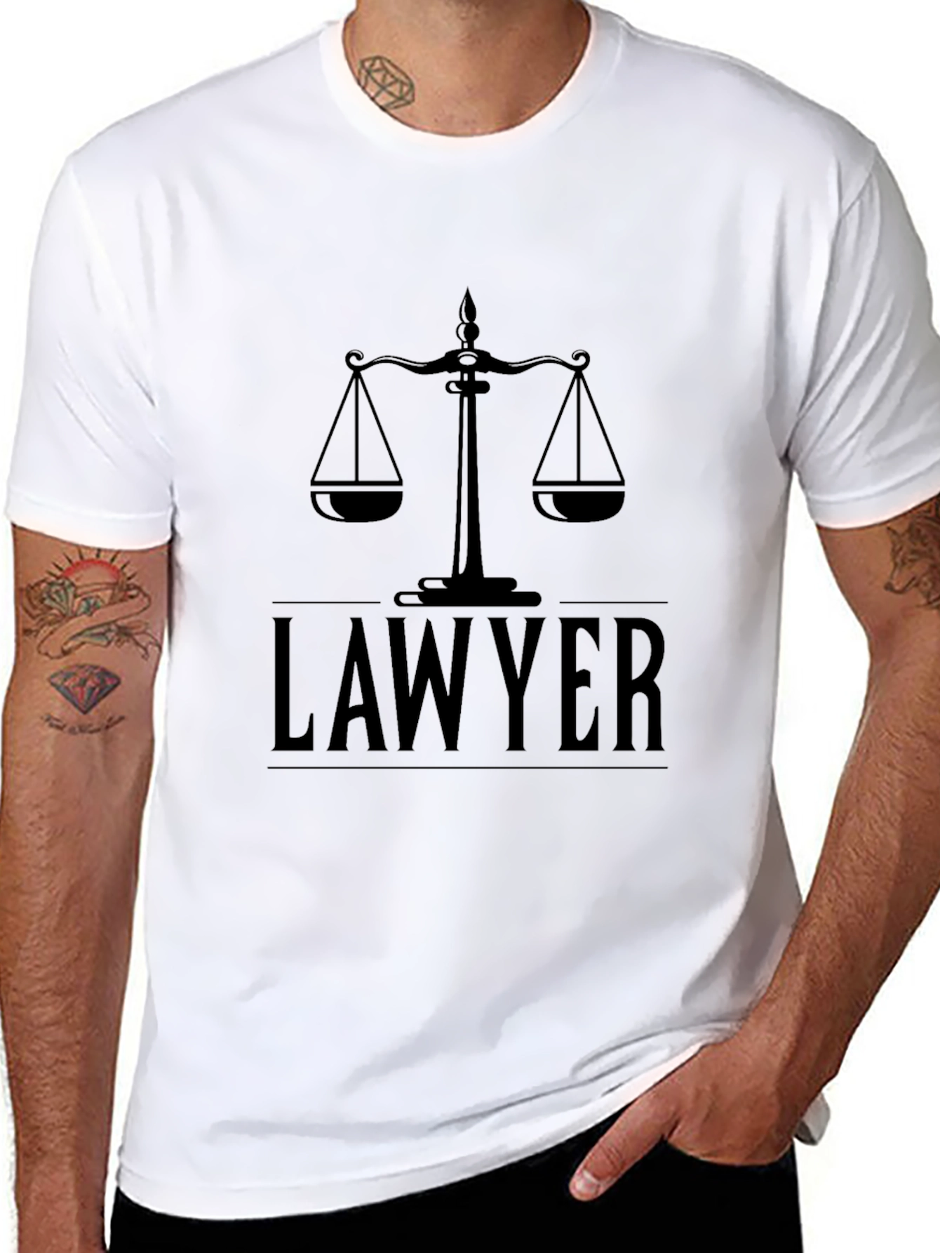 Lawyer Scales of Justice Black T-Shirt - 8