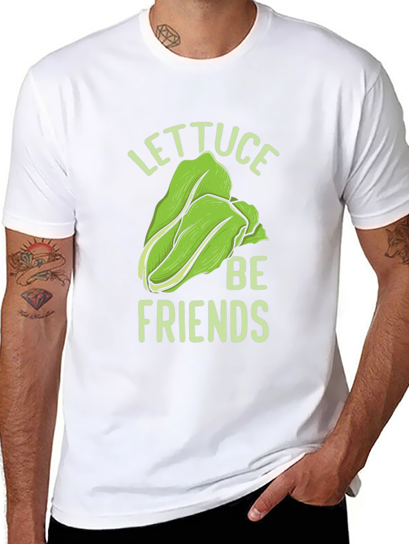 Black Lettuce Be Friends Graphic Tee view 8