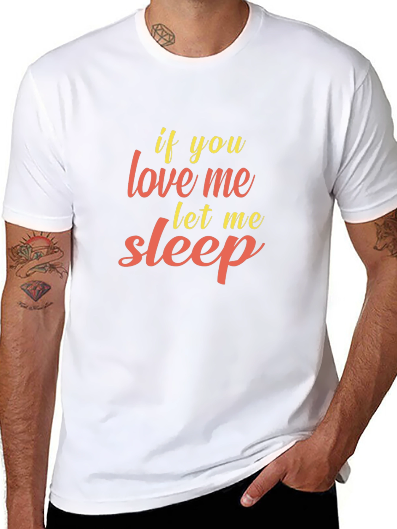 Black Funny Sleep T-Shirt - If You Love Me Let Me Sleep view 8