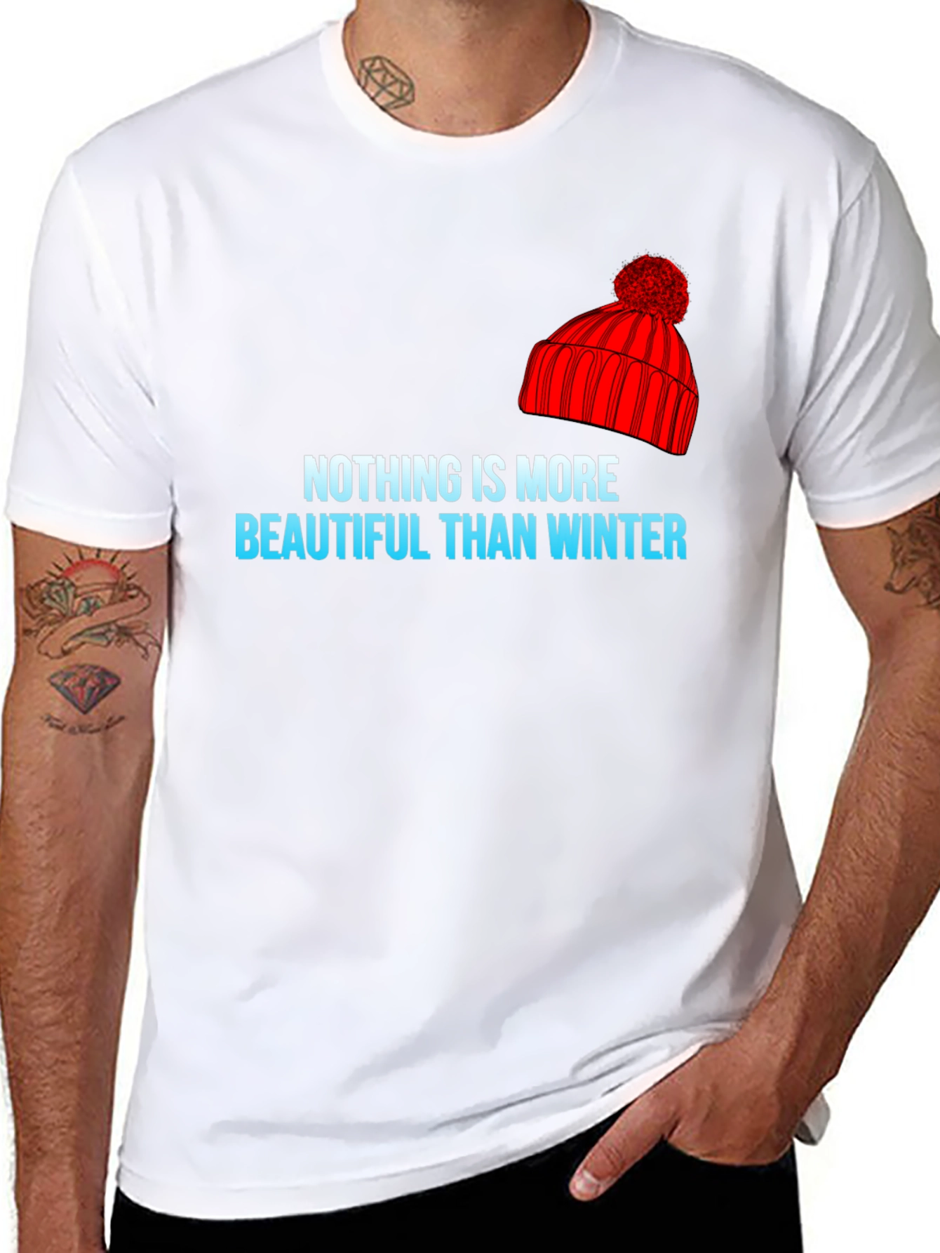 Black Winter's Beauty Graphic Tee view 8