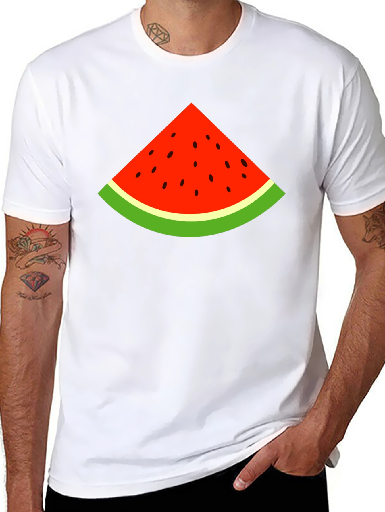 Black Watermelon Slice Graphic Tee - Summer Style view 8