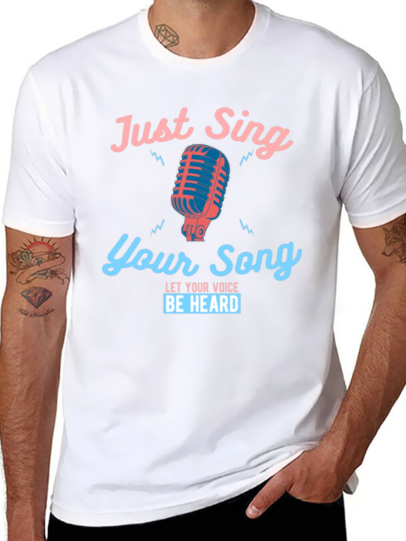 Black Just Sing Your Song Graphic Tee view 8