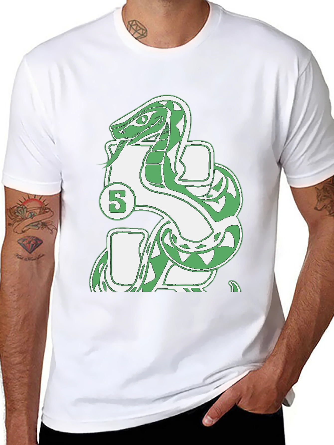 Black Snake 5 T-Shirt - Unique Graphic Tee view 8
