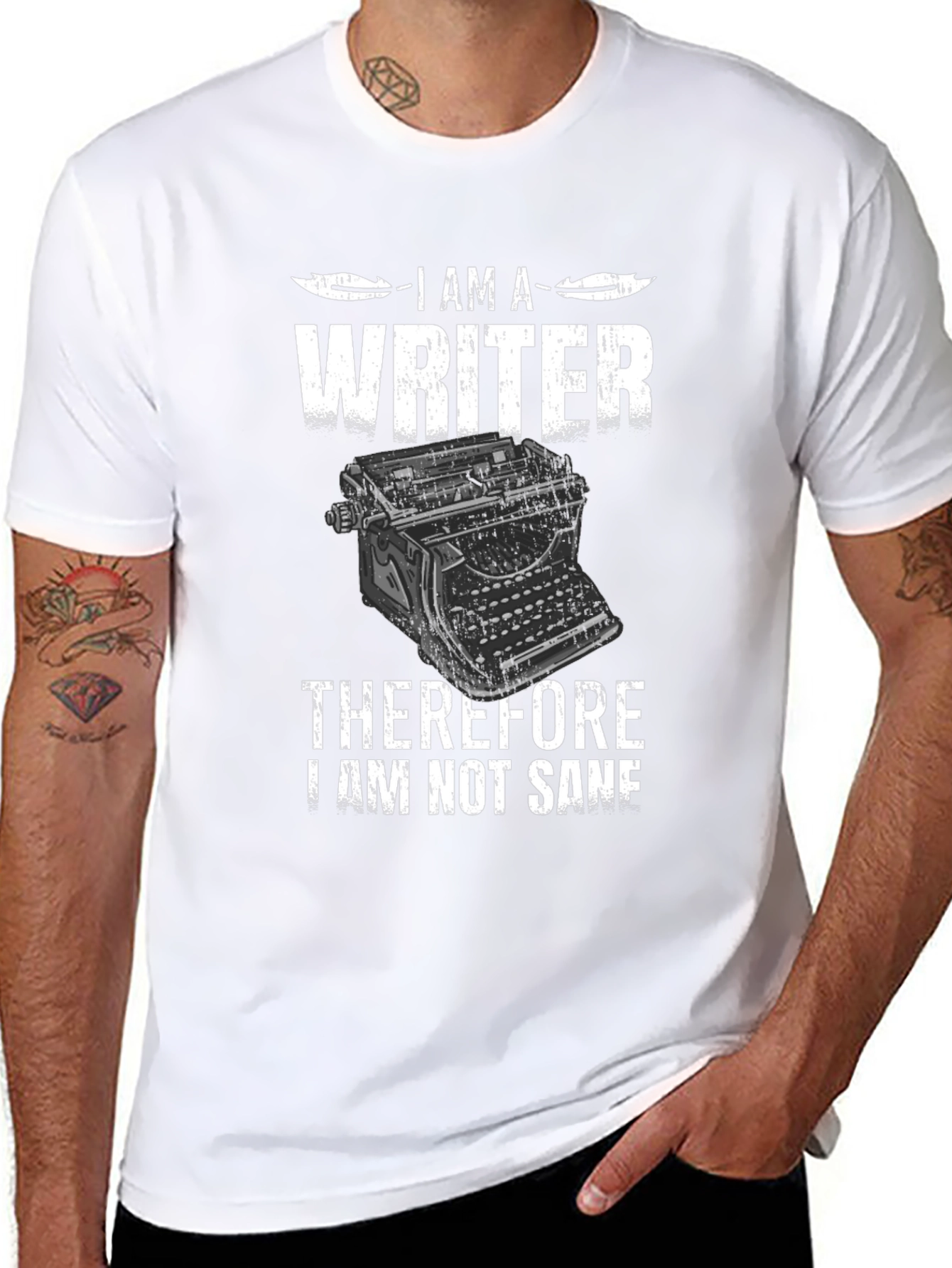 Black I am a Writer T-Shirt - Sarcastic Novelist Gift view 8