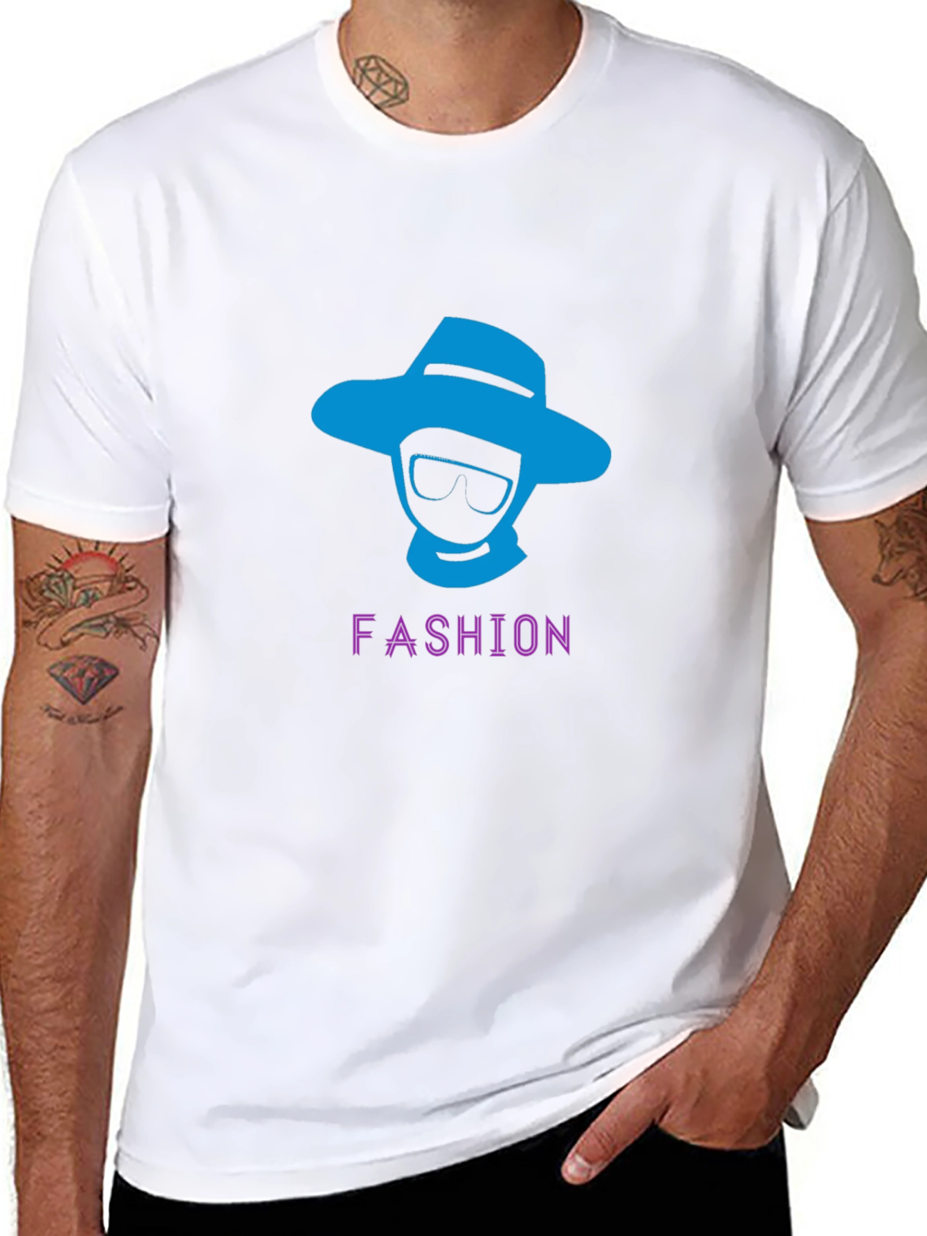 Black Men's Fashion Graphic Tee - Stylish & Trendy view 8