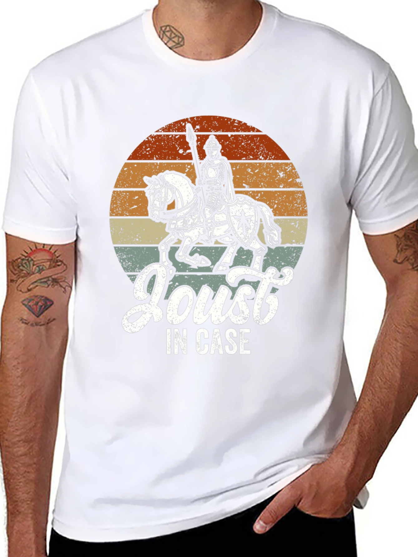 Medieval Knight "Joust In Case" Graphic T-Shirt - 8