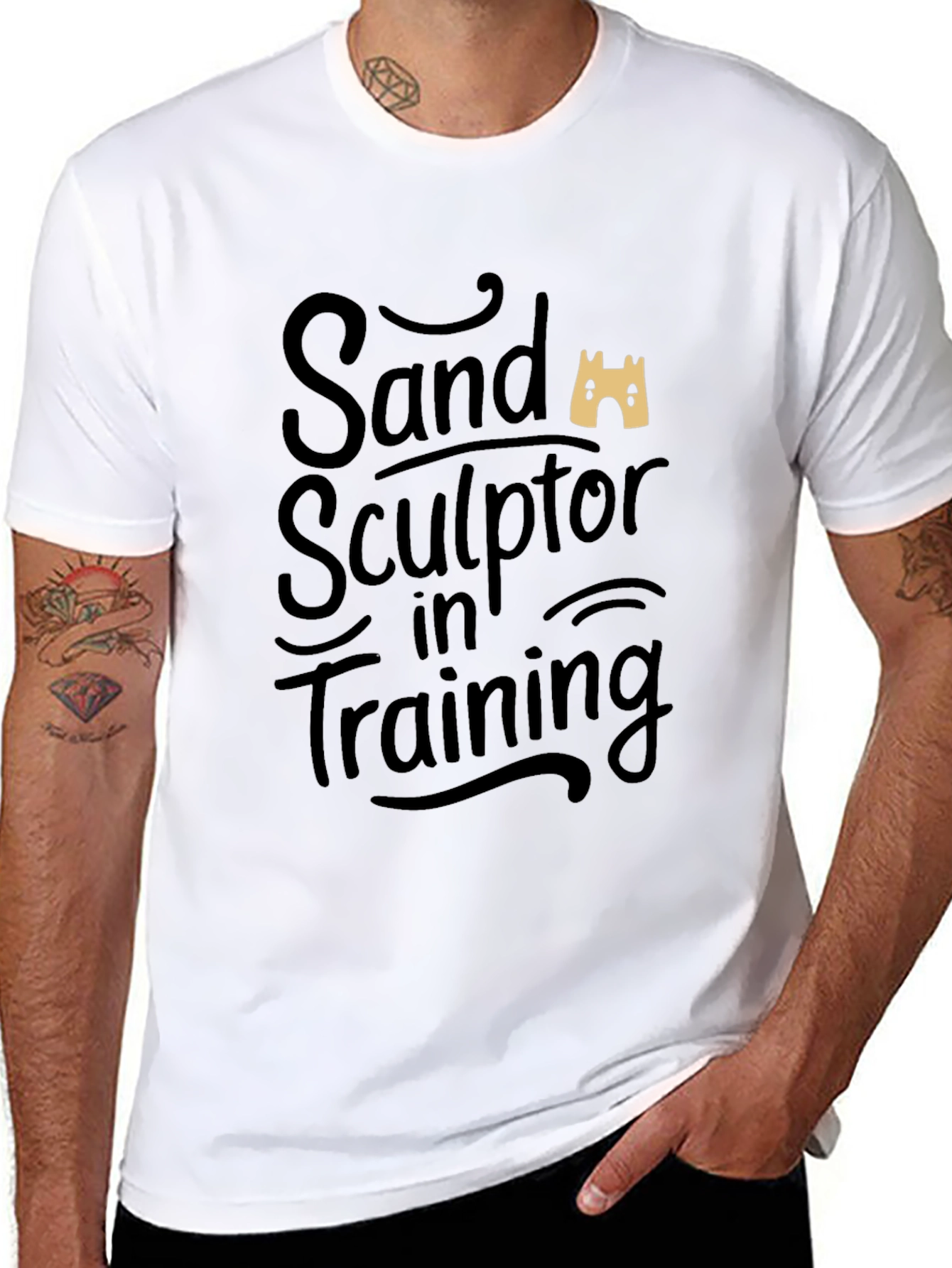 Black Sand Sculptor in Training Black T-Shirt view 8