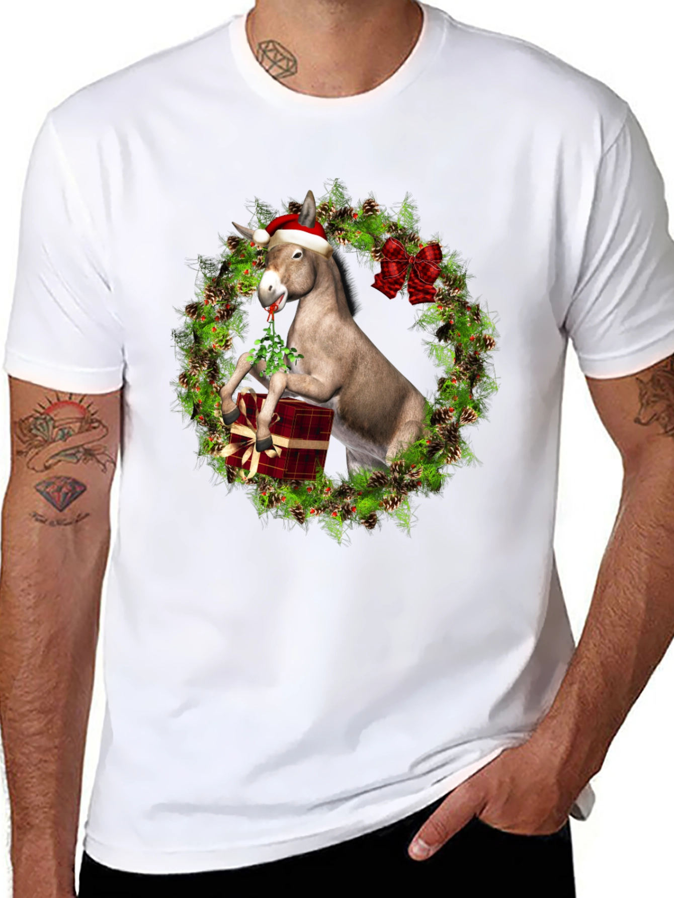 Black Festive Donkey T-Shirt view 8