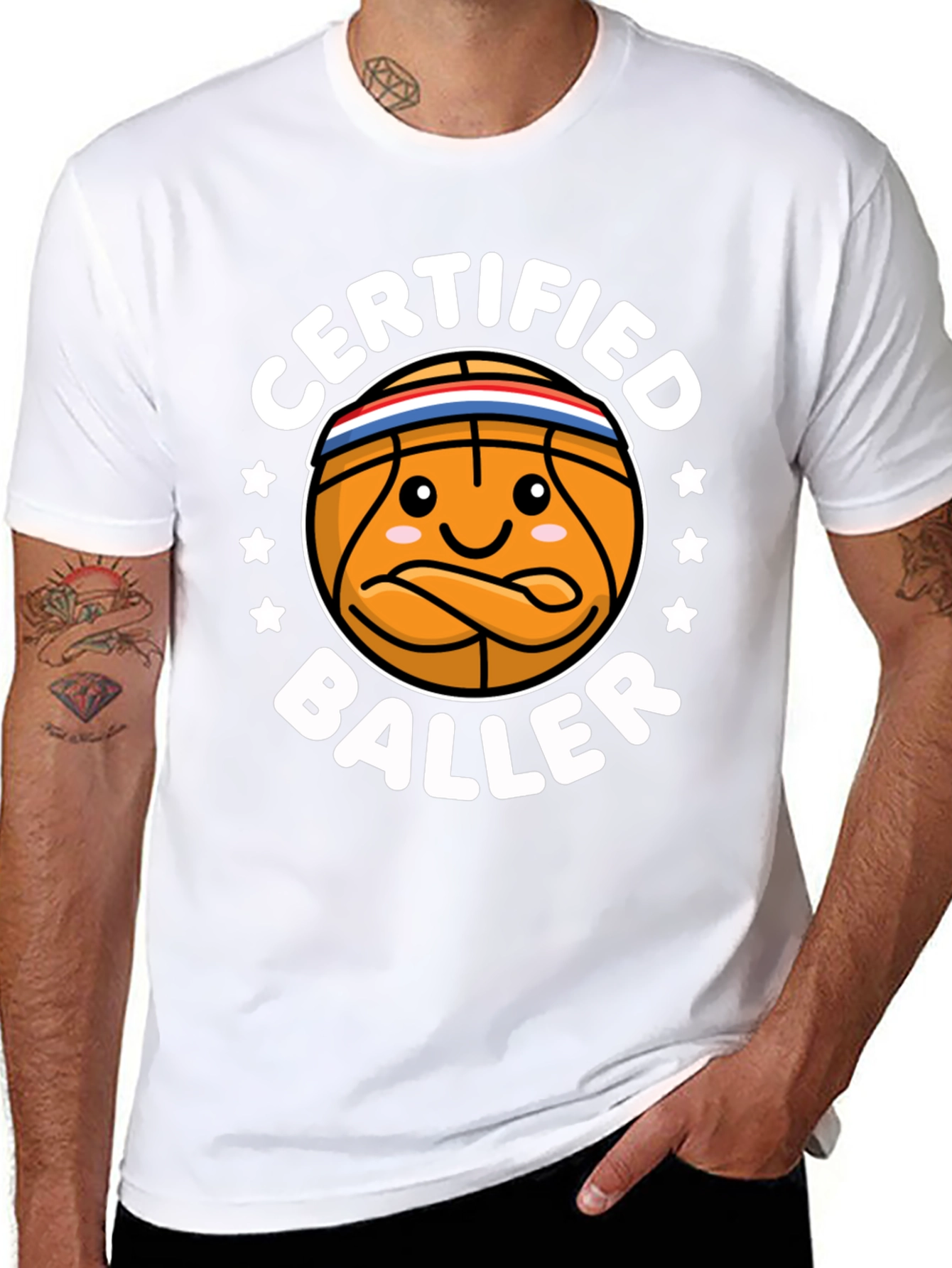 Black Certified Baller Basketball T-Shirt view 8