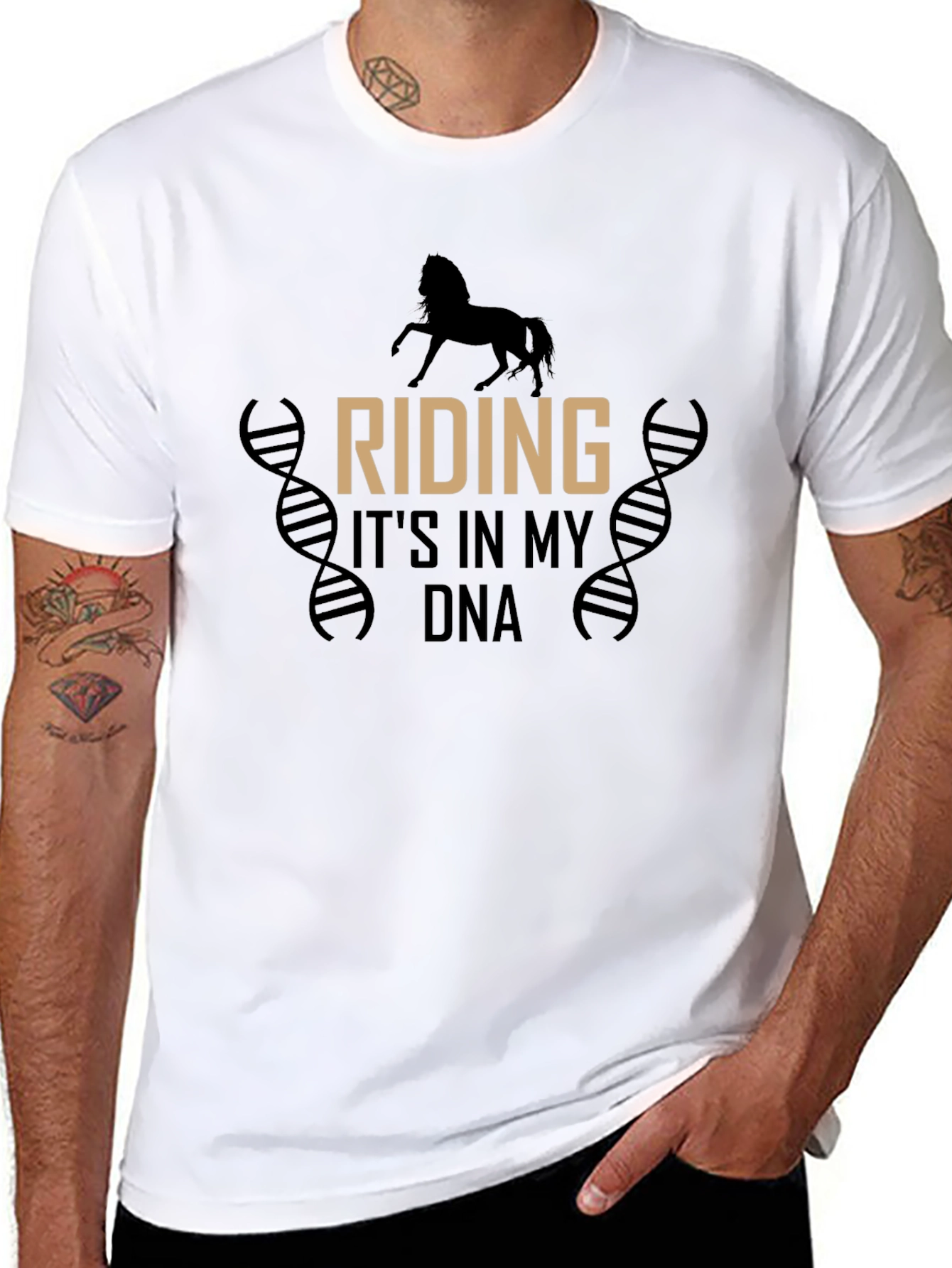 Black Riding It's in My DNA Black T-Shirt view 8