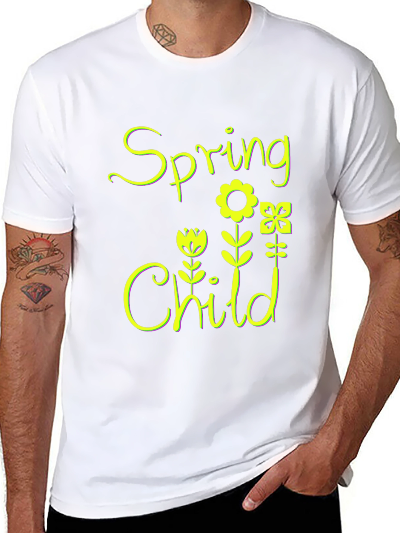 Black Spring Child Floral Black T-Shirt view 8