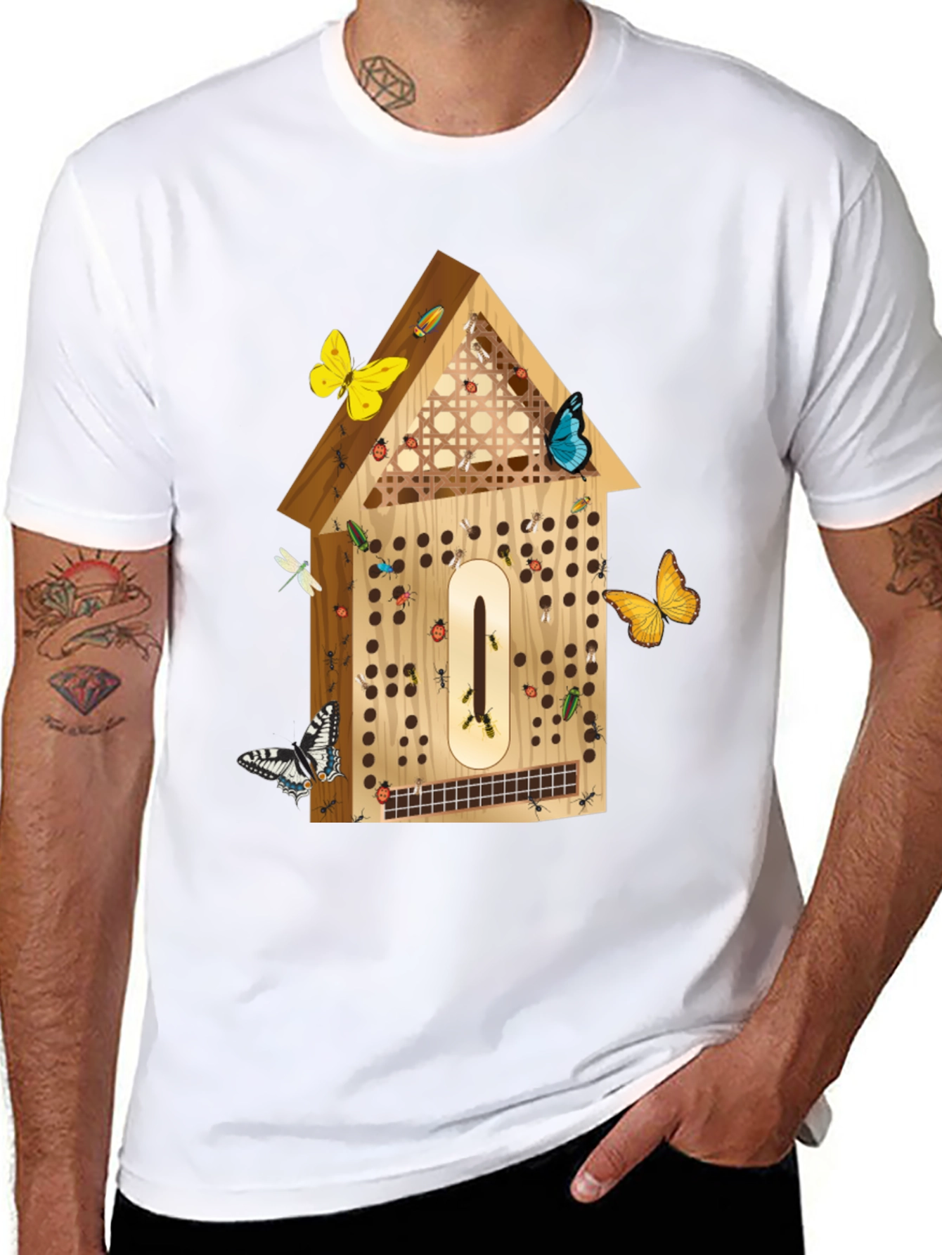 Black Insect Hotel T-Shirt - Nature Lover Tee view 8