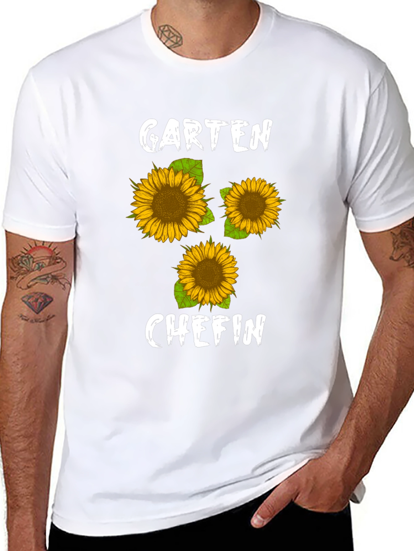 Black Garten Chefin Sunflower Graphic T-Shirt view 8
