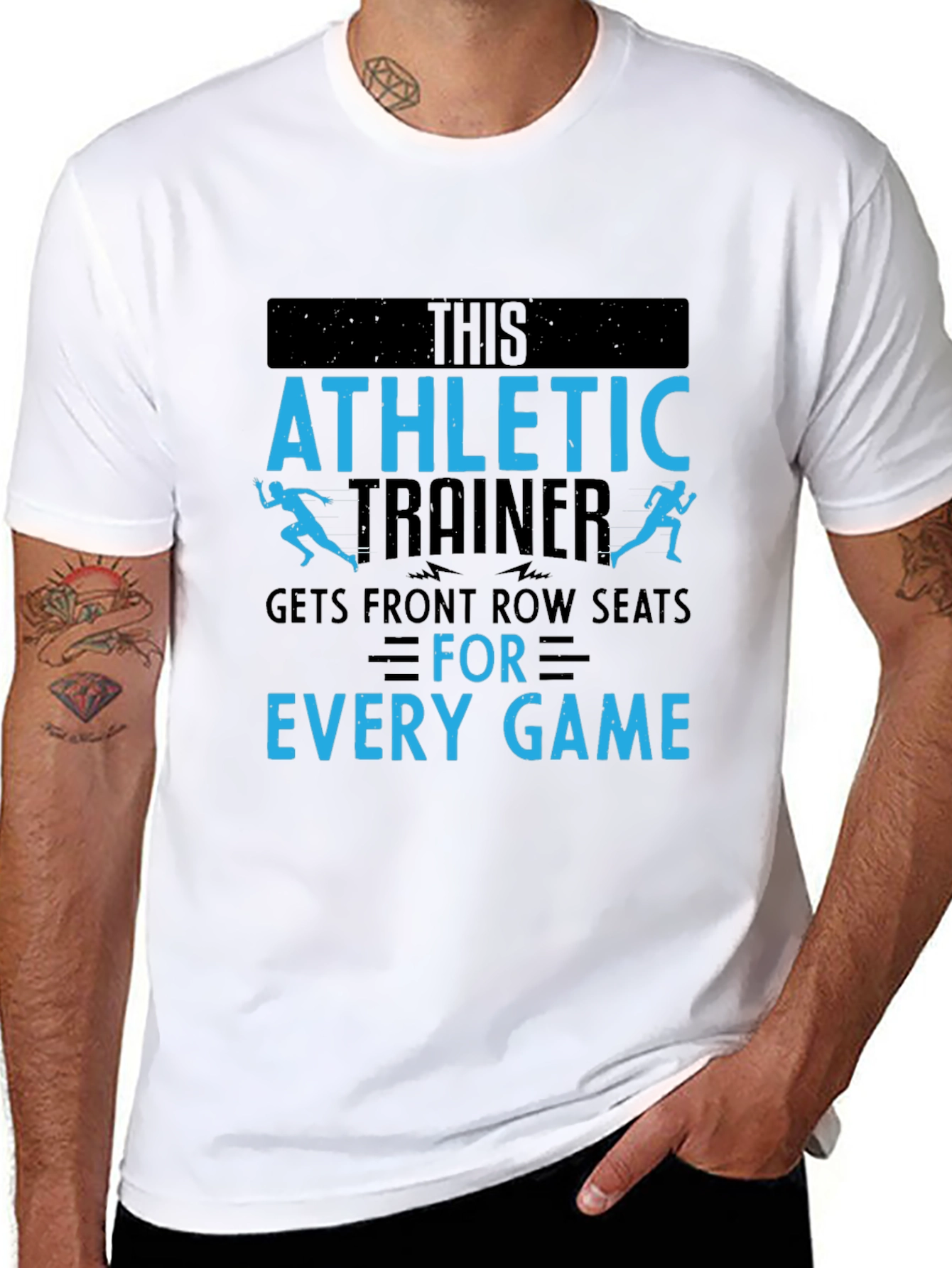 Black Athletic Trainer T-Shirt - Front Row Seats view 8