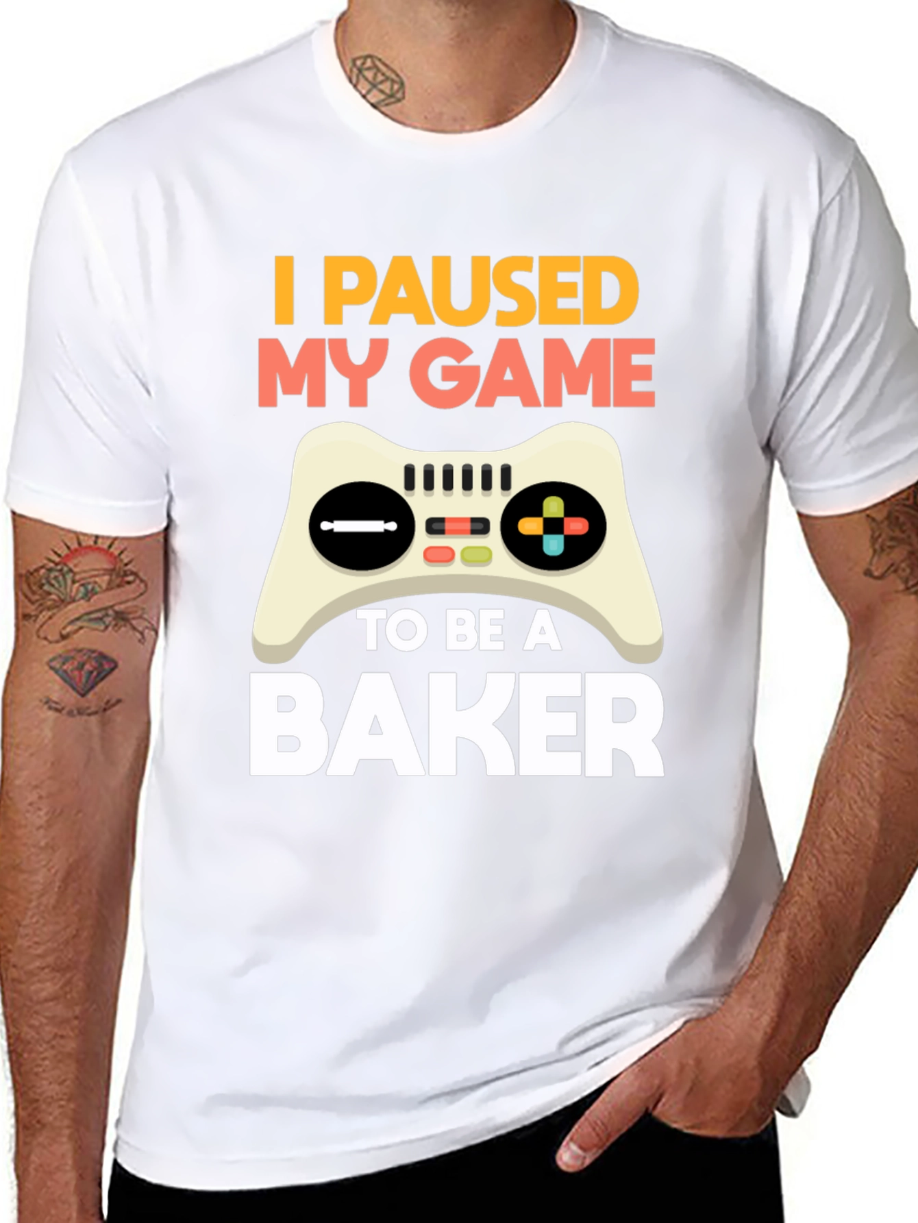 Black I Paused My Game to Be a Baker T-Shirt view 8