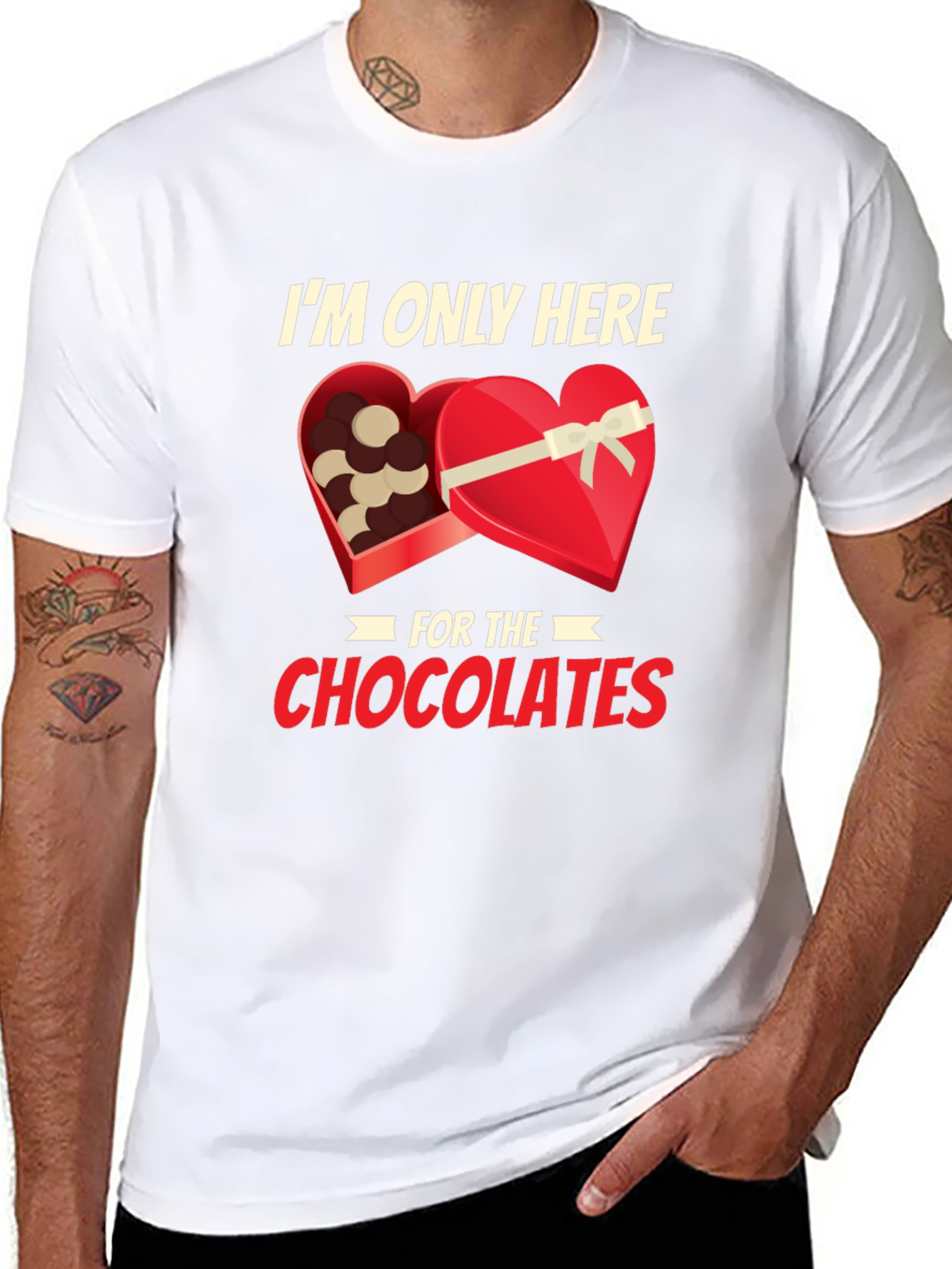 Black Chocolate Lover T-Shirt: I'm Only Here for the Chocolates view 8