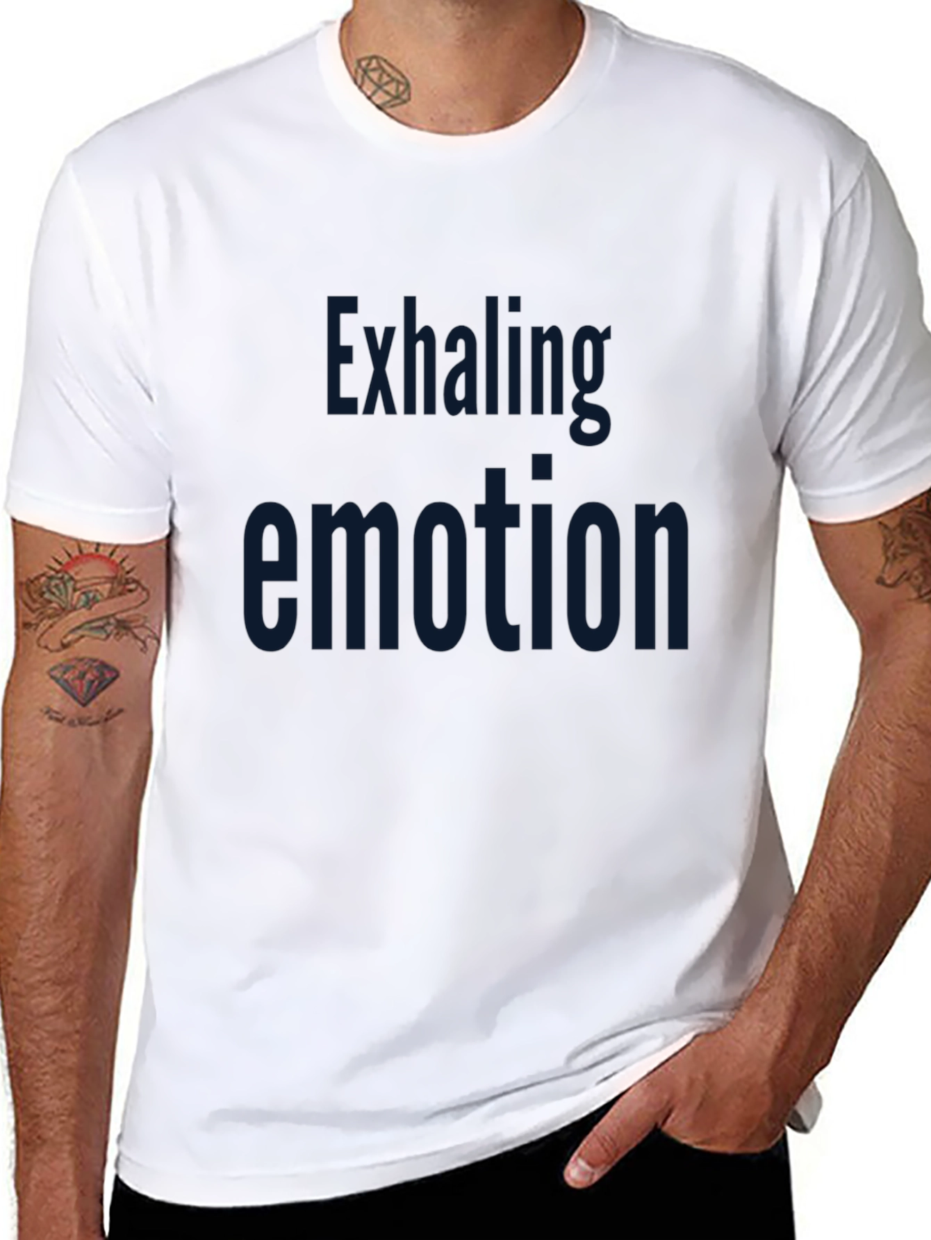 Black Exhaling Emotion Graphic Tee - Black, Short Sleeve view 8
