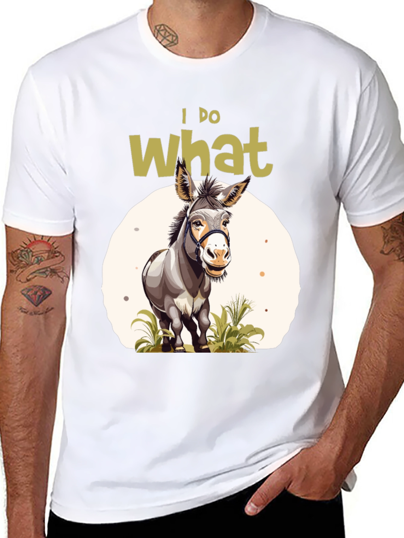 Black I DO What I Want Donkey T-Shirt view 8