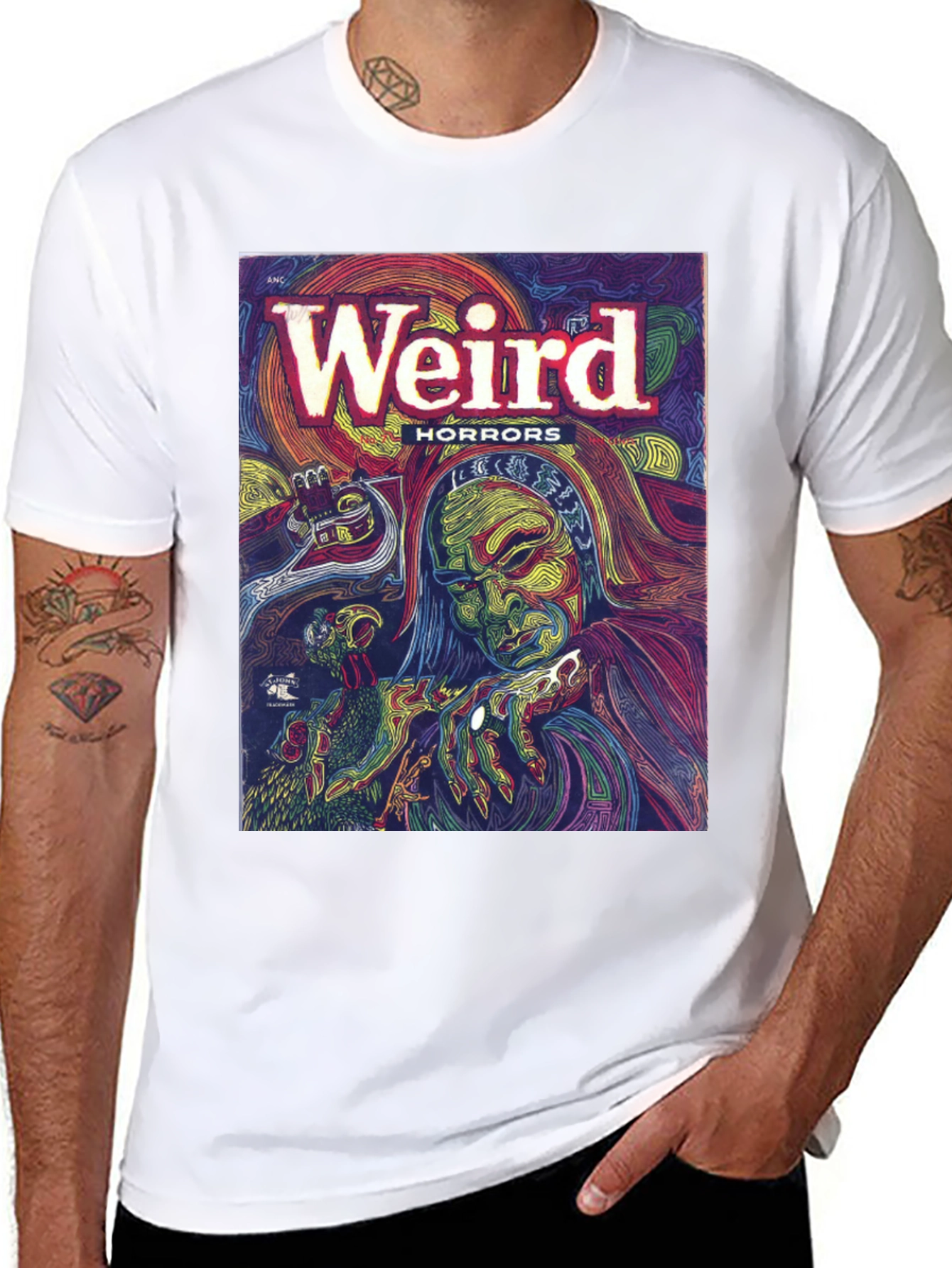 Weird Horrors Graphic Tee - Retro Comic Book Shirt - 8