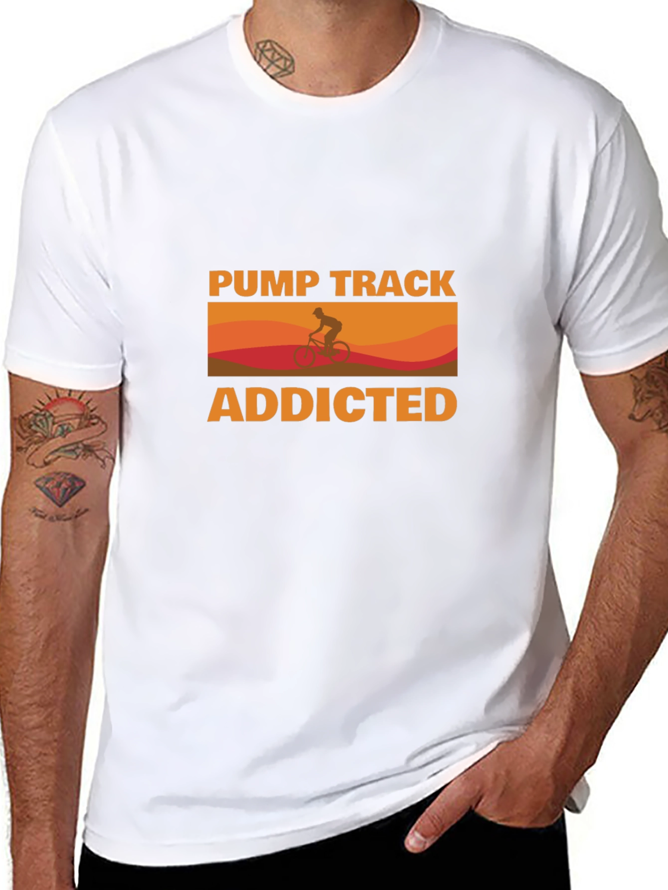 Black Pump Track Addicted Graphic T-Shirt view 8
