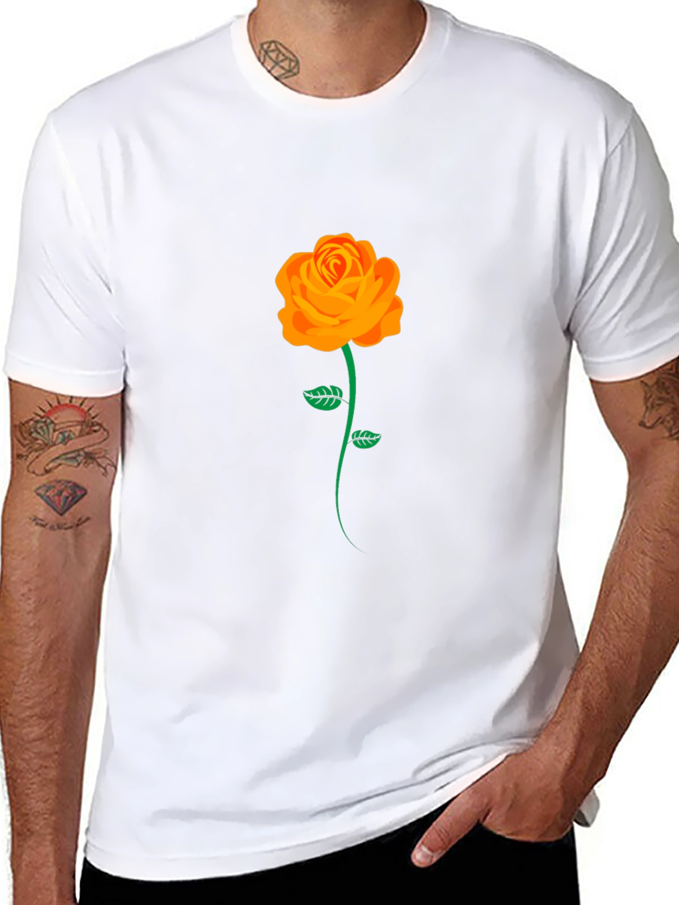 Black Rose Graphic Black T-Shirt view 8