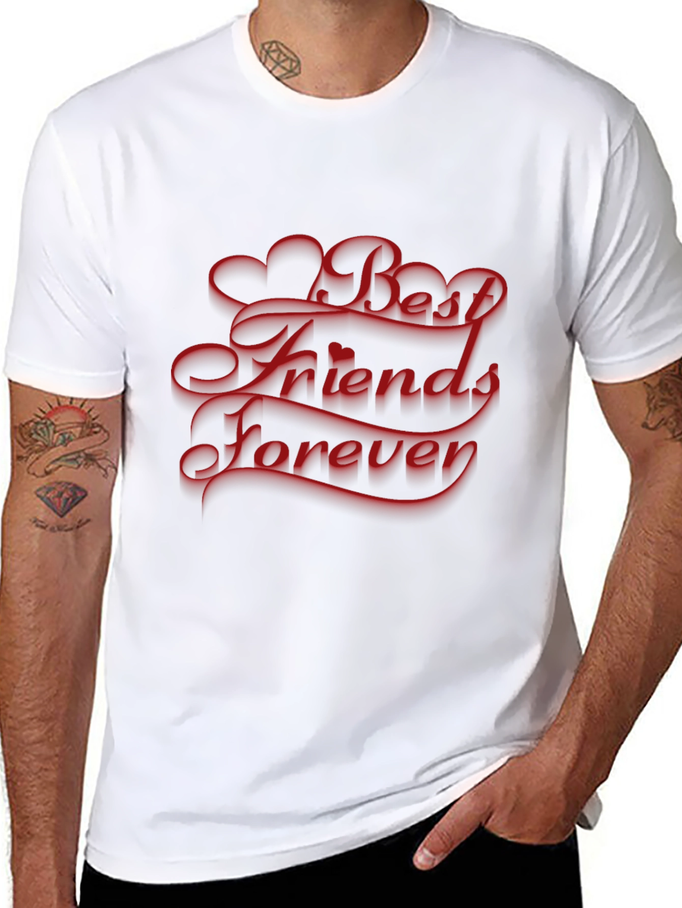 Black Best Friends Forever Black T-Shirt view 8