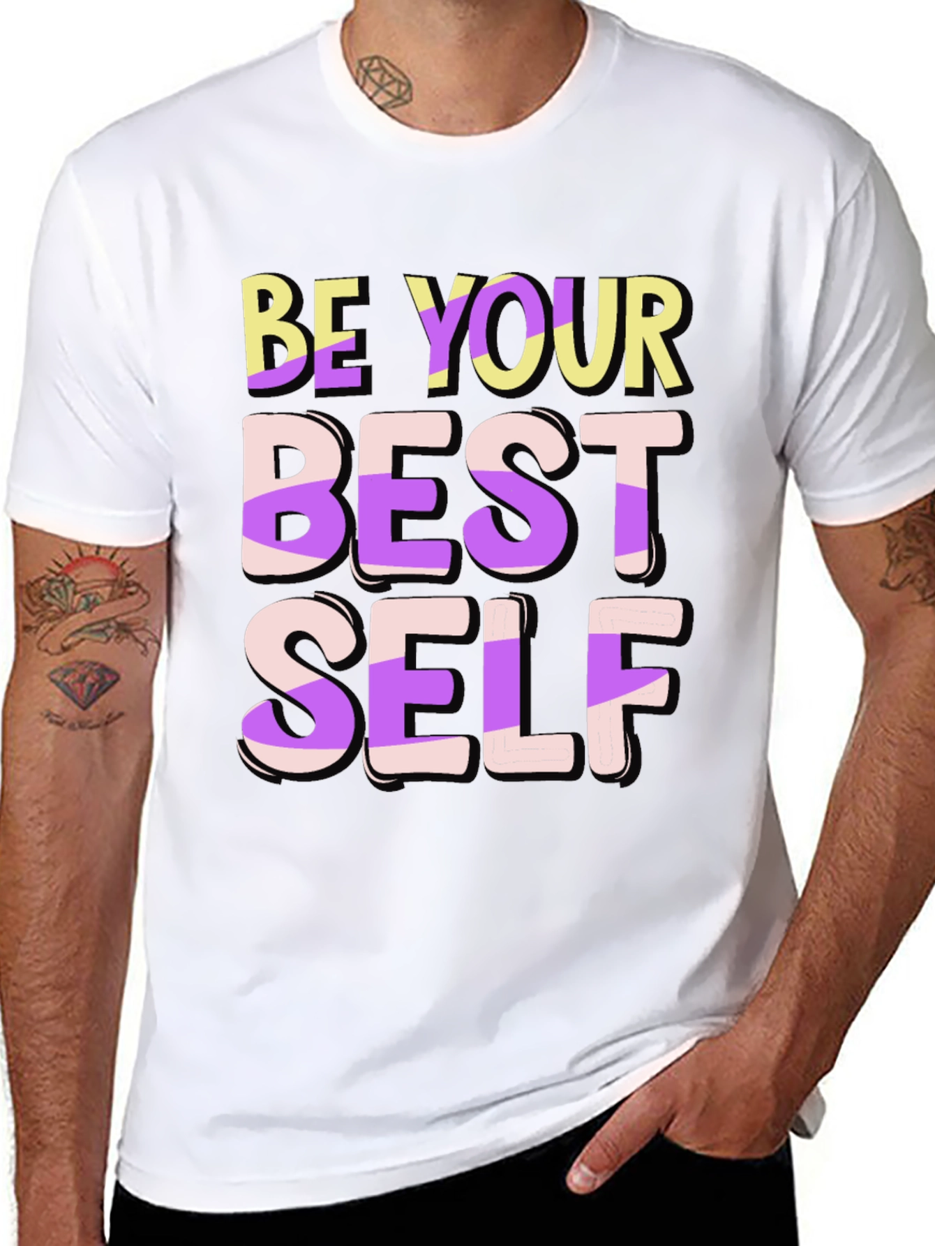 Black Be Your Best Self T-Shirt view 8