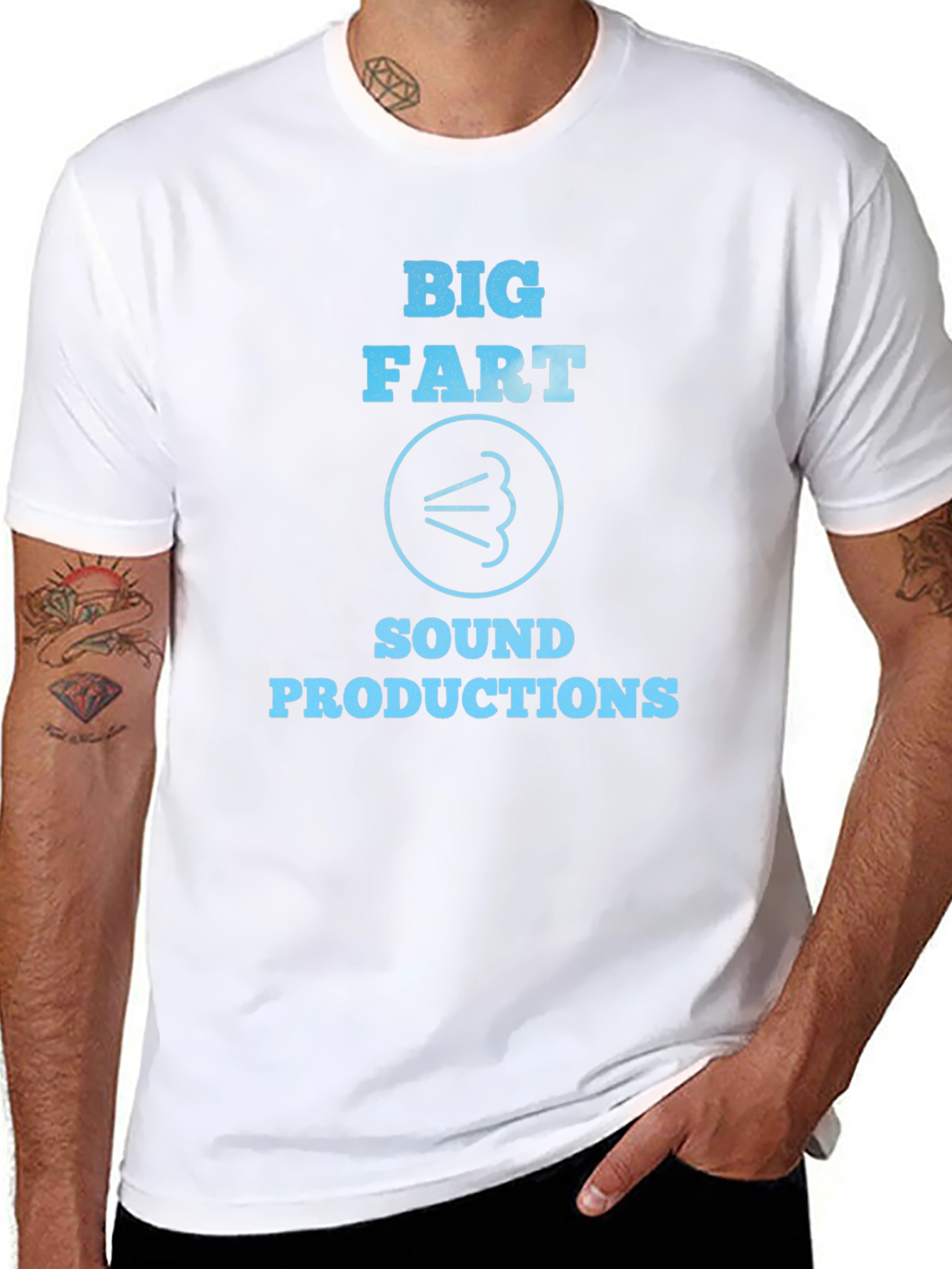 Black Big Fart Sound Productions T-Shirt - Black view 8
