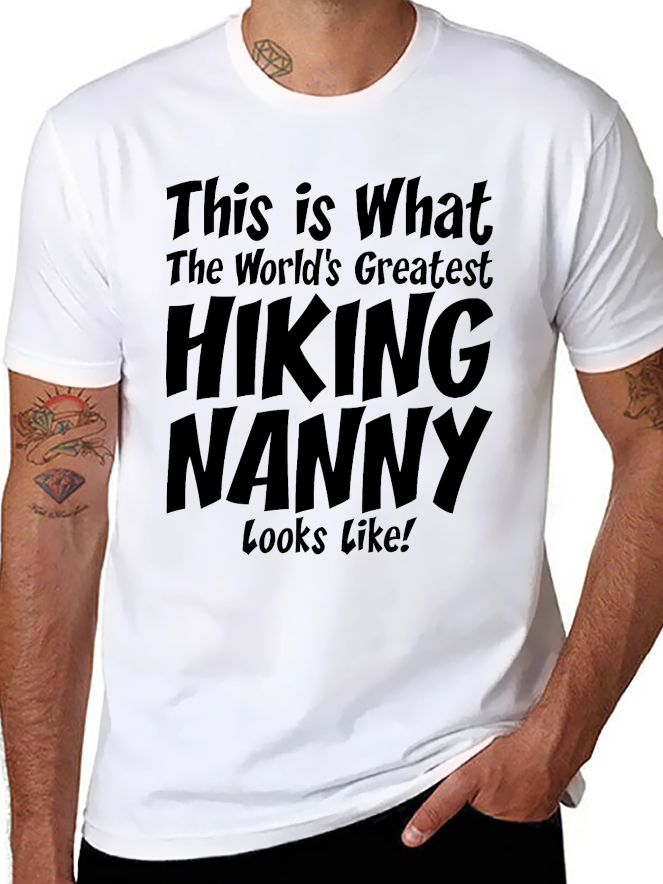 Black Hiking Nanny Graphic T-Shirt view 8