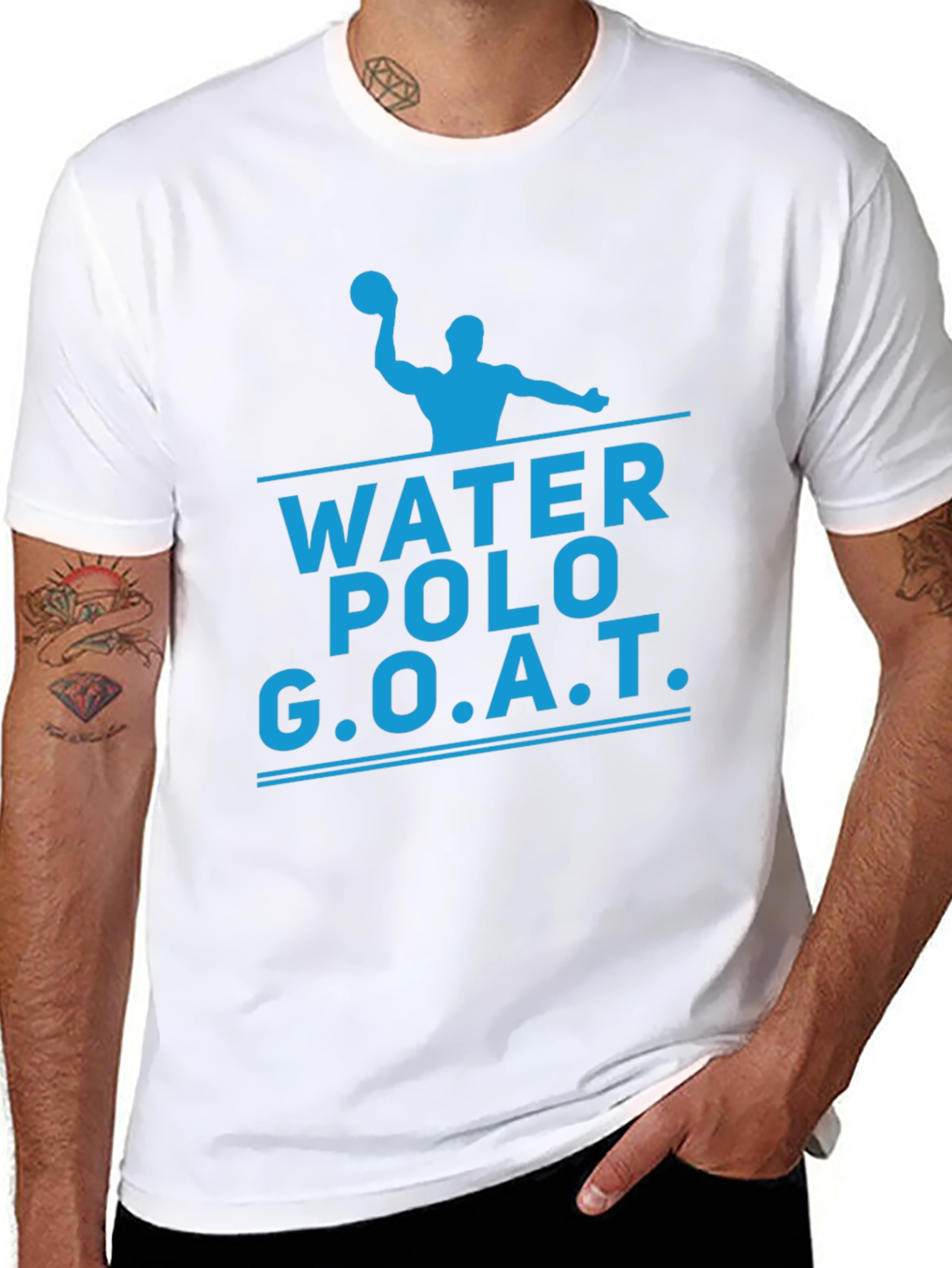 Black Water Polo GOAT T-Shirt - Black view 8