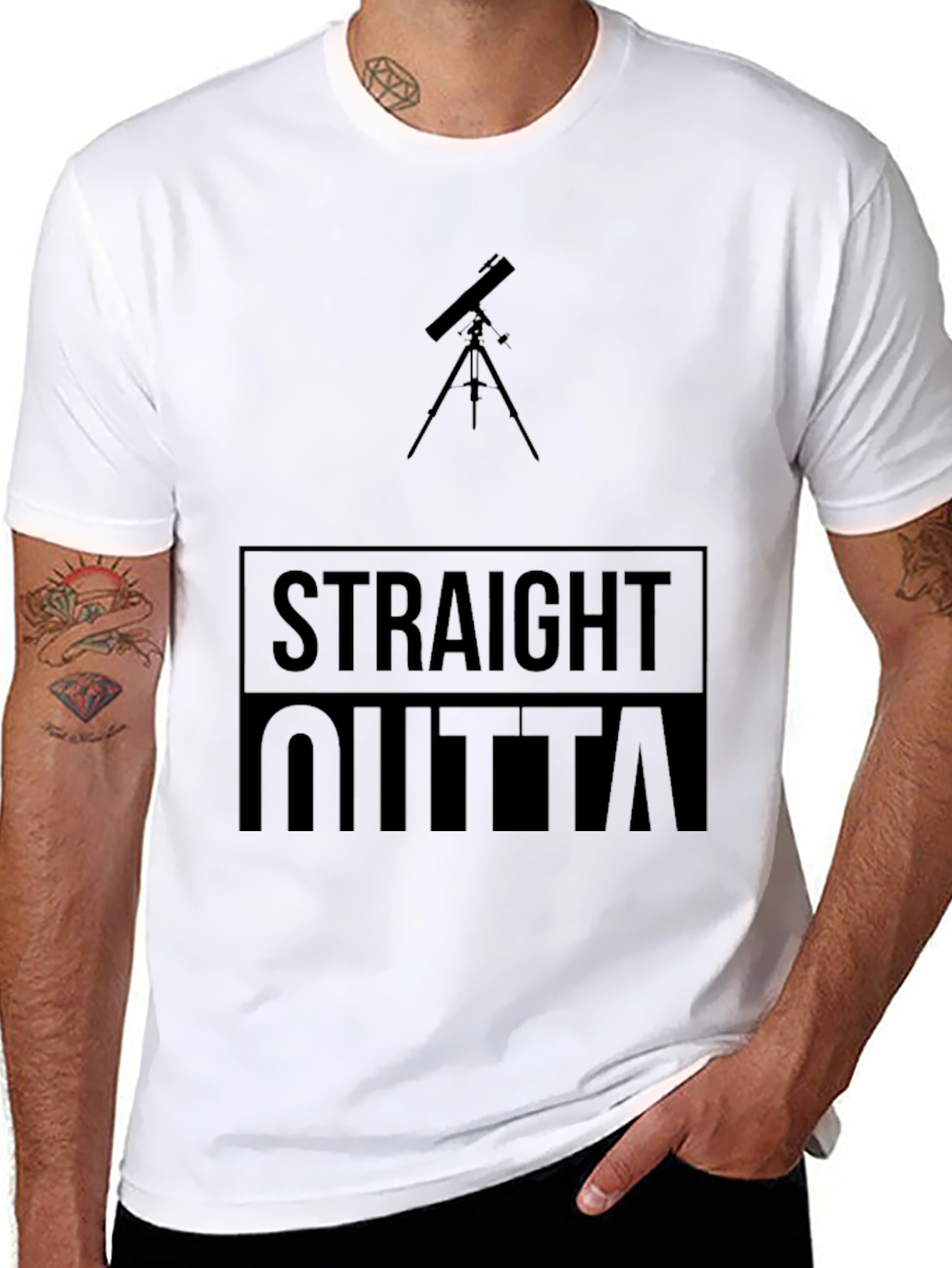 Straight Outta Space Black Tee - 8