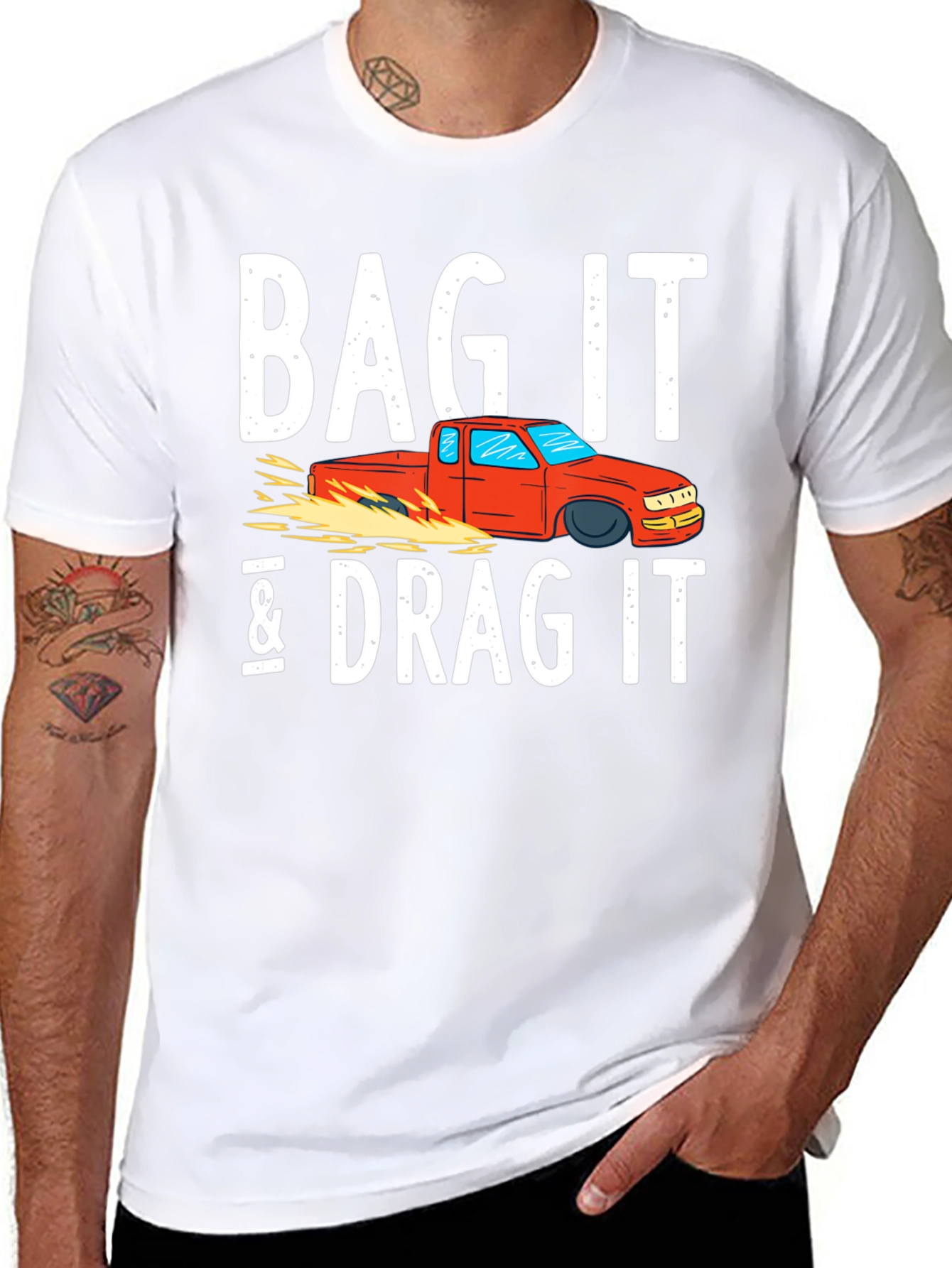 Black Bag It & Drag It Car Enthusiast Tee view 8