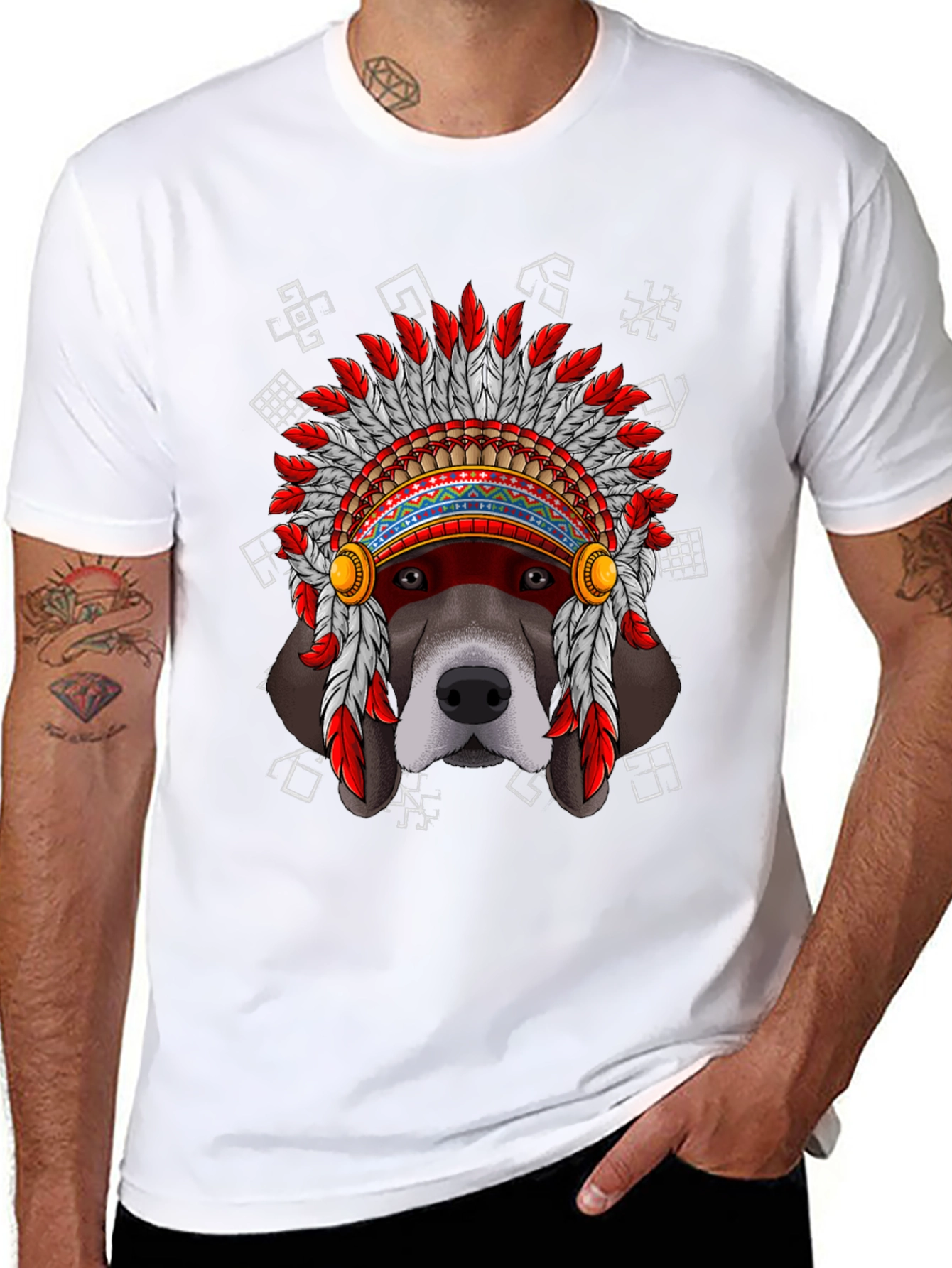 Black Dog Headdress T-Shirt view 8