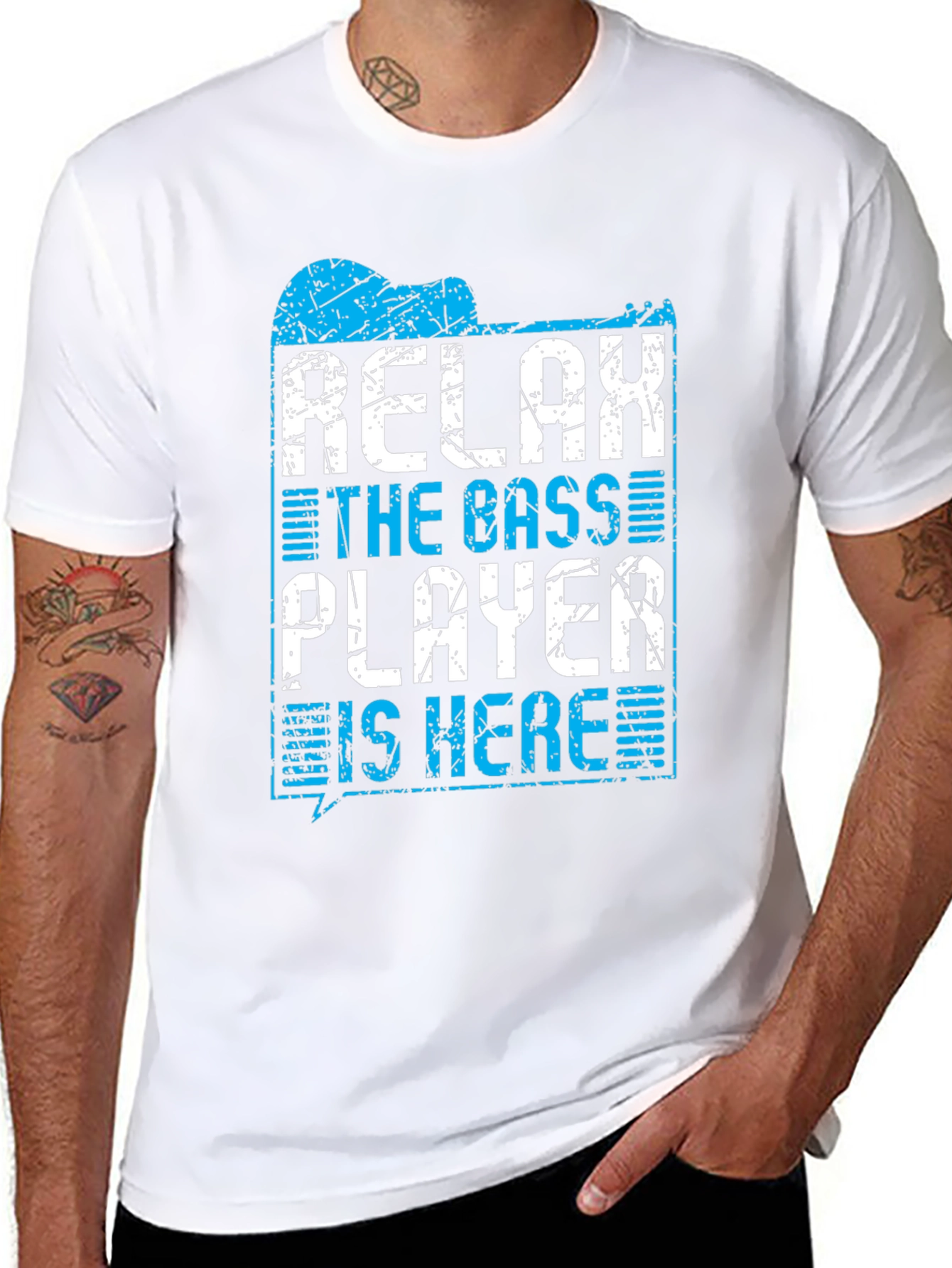 Black Relax, The Bass Player Is Here T-Shirt view 8