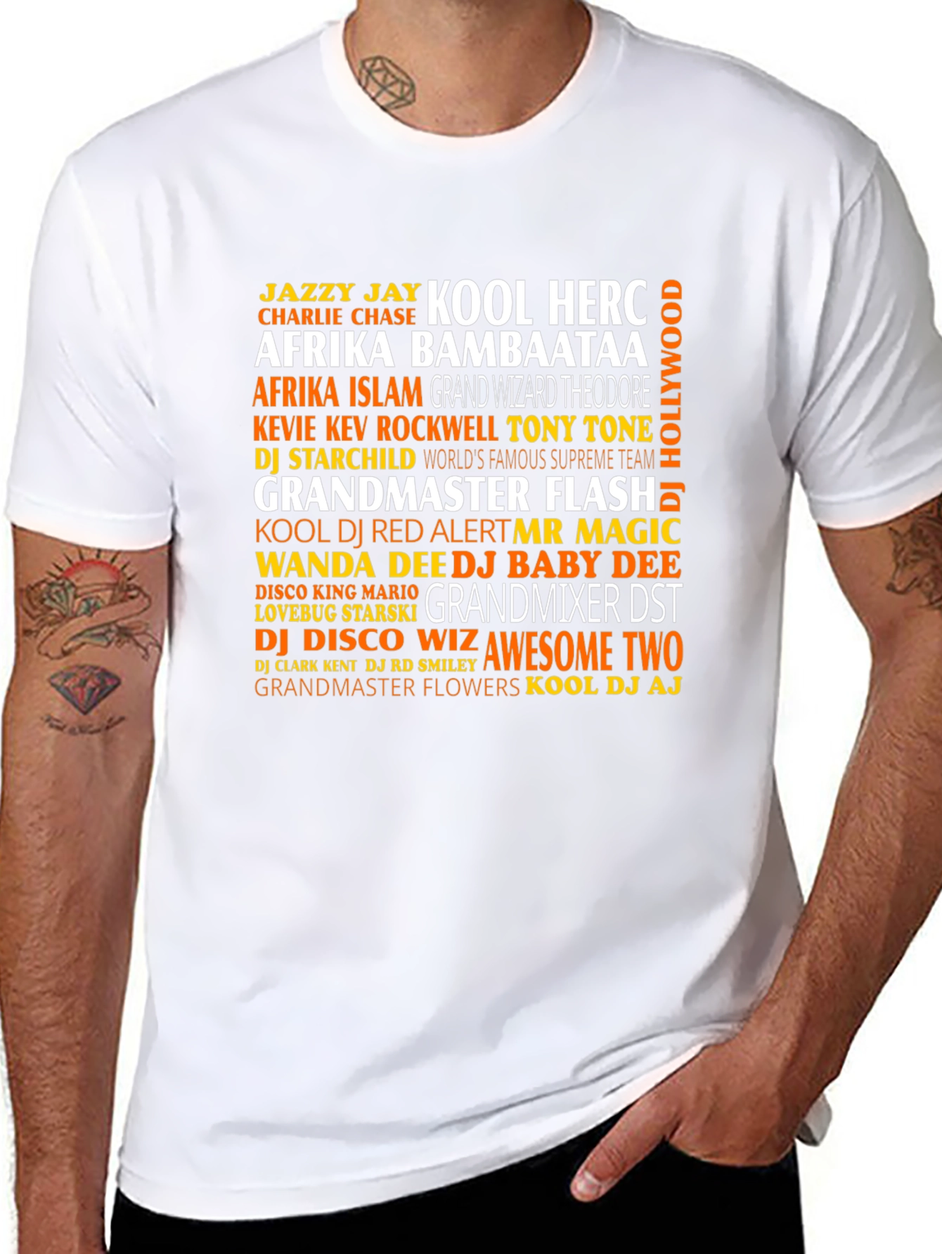 Black Hip Hop DJ Legends T-Shirt view 8