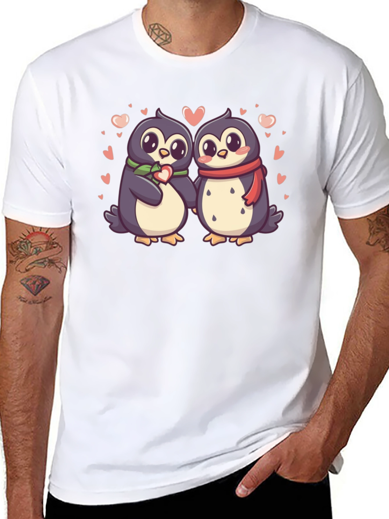 Black Penguin Love T-Shirt view 8