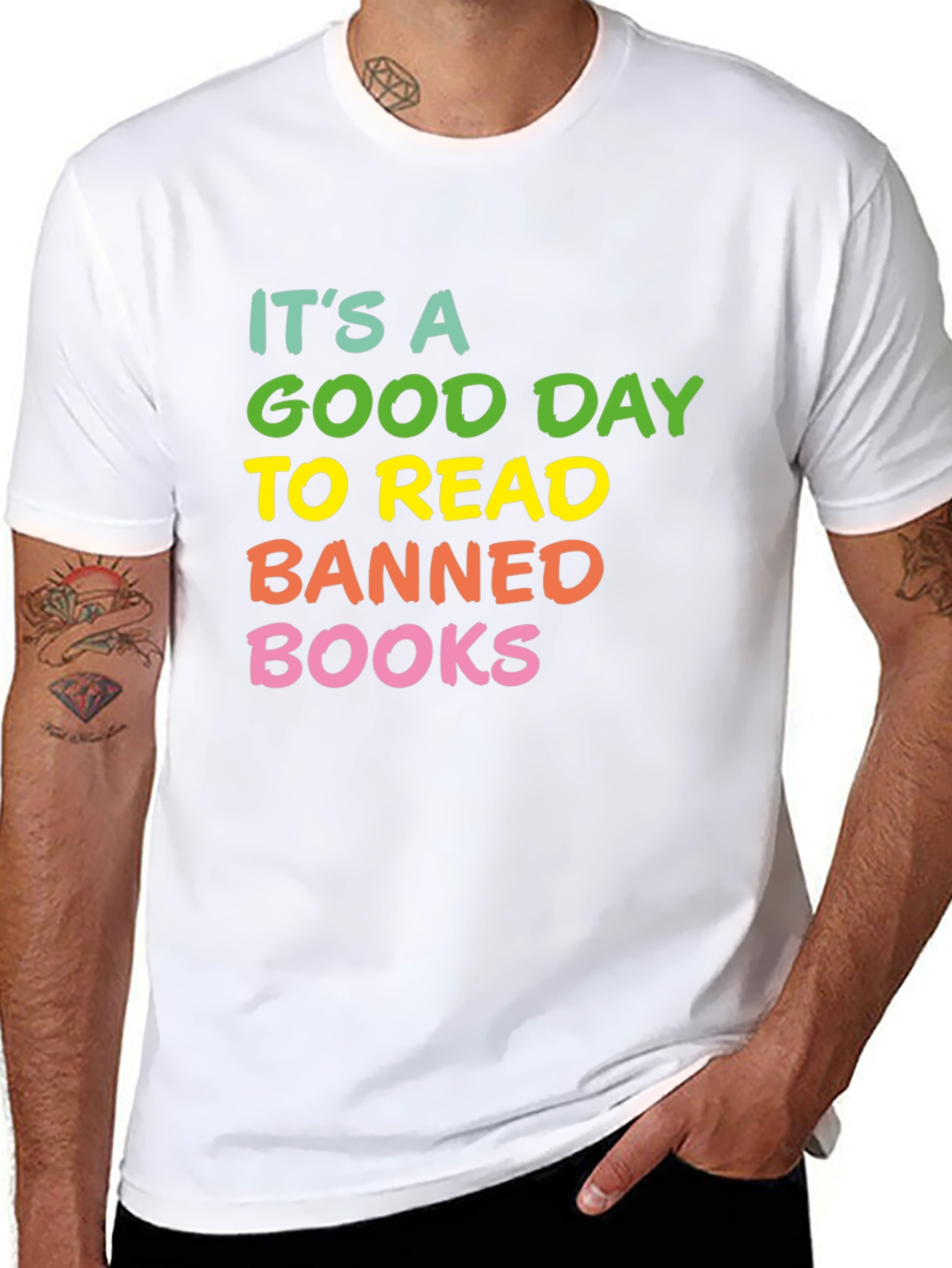 Black Banned Books T-Shirt - Read Banned Books view 8