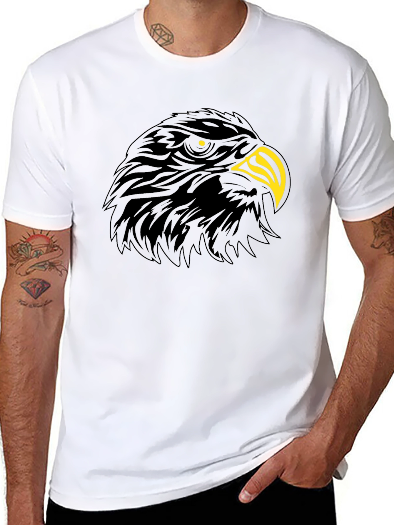 Black Black Eagle Graphic Tee - Men's Fashion view 8
