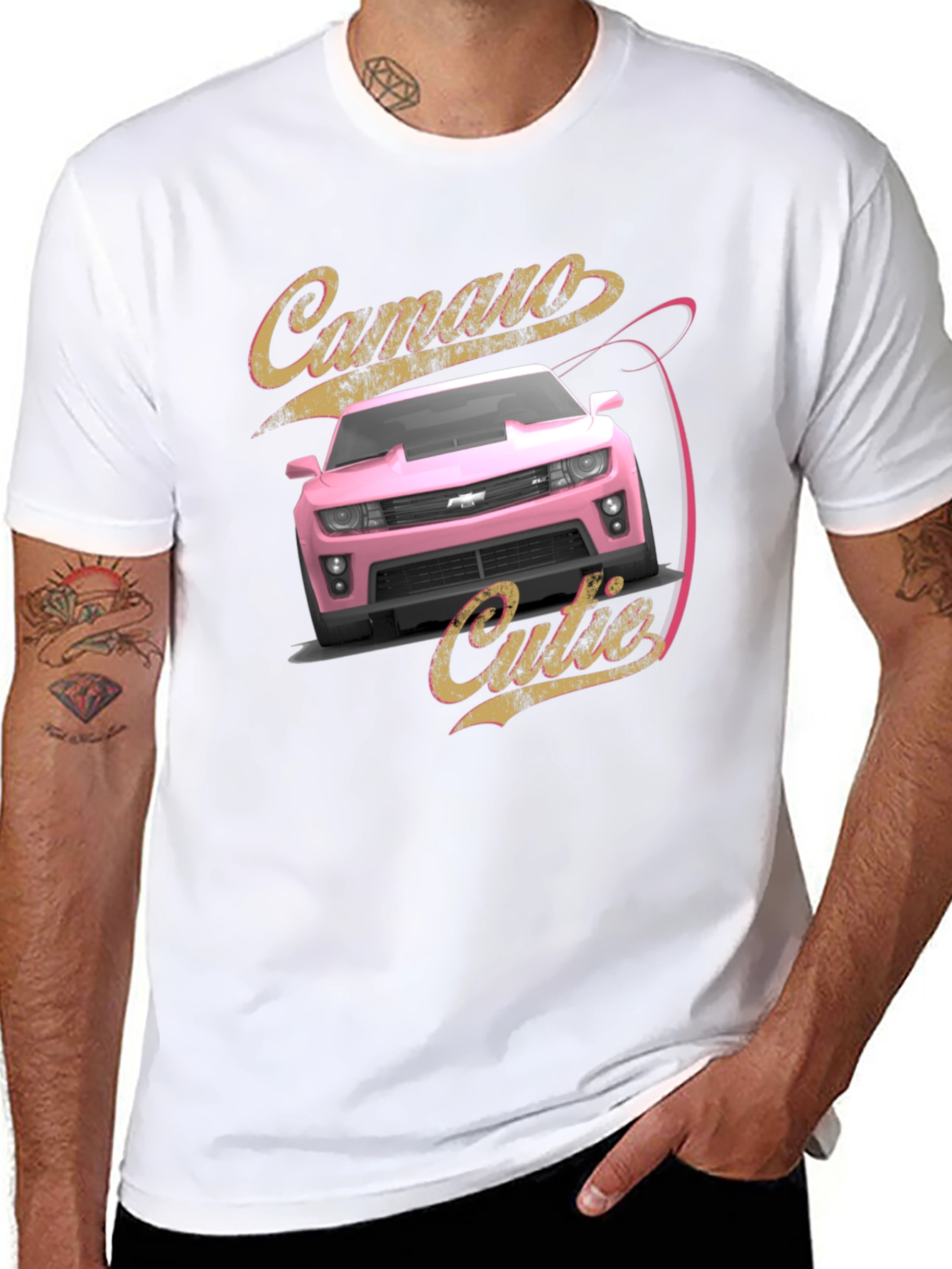 Black Camaro Cutie T-Shirt - Black Graphic Tee view 8