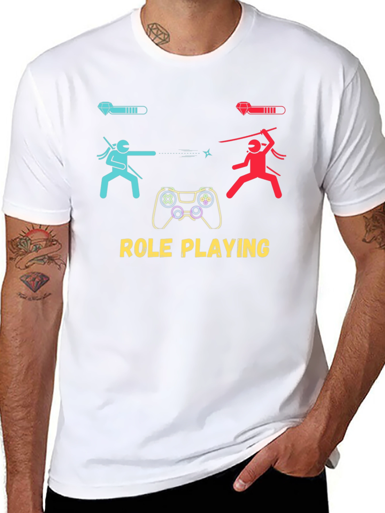 Black Role Playing Gamer T-Shirt view 8