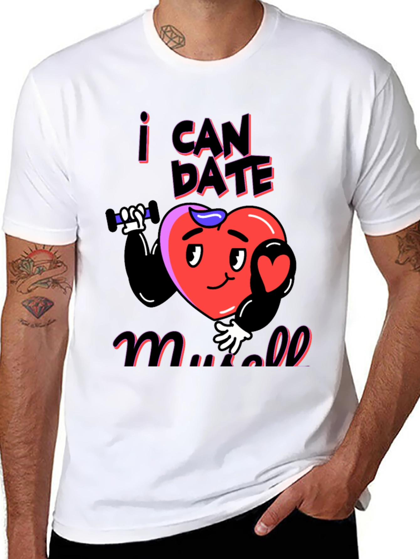Black I Can Date Myself T-Shirt view 8